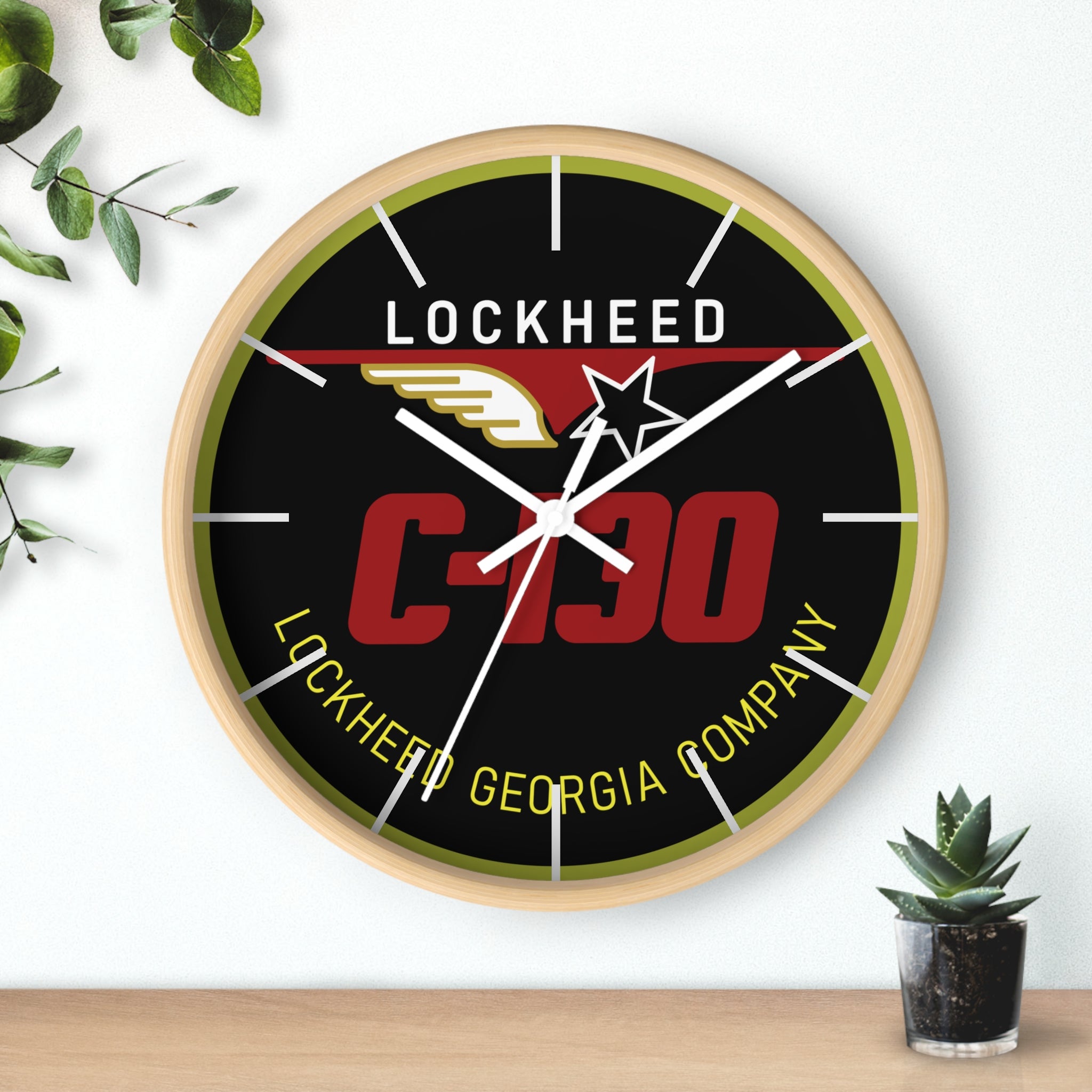 C-130 Yoke Cap Wall Clock - I Love a Hangar
