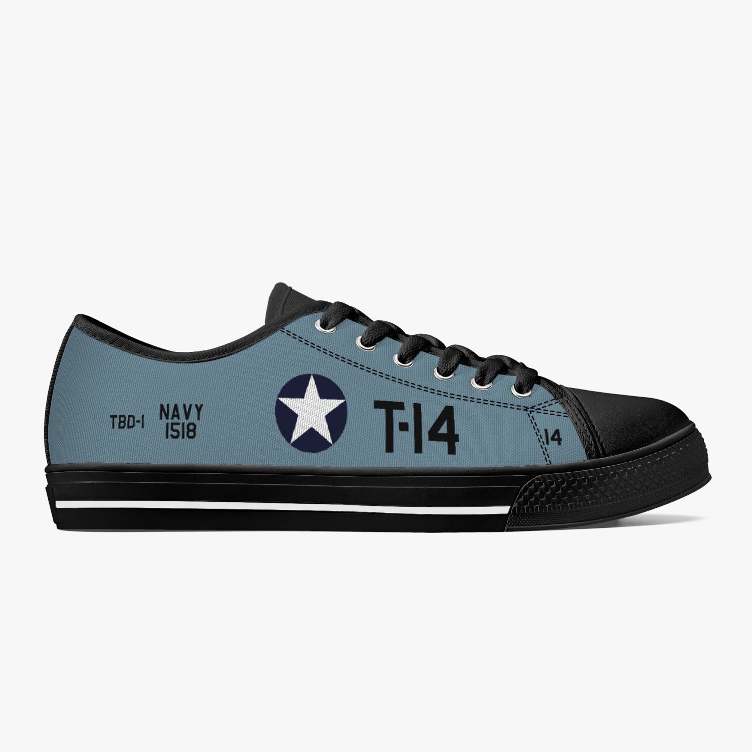 TBD-1 Devastator of Ensign George Gay Low Top Canvas Shoes - I Love a Hangar