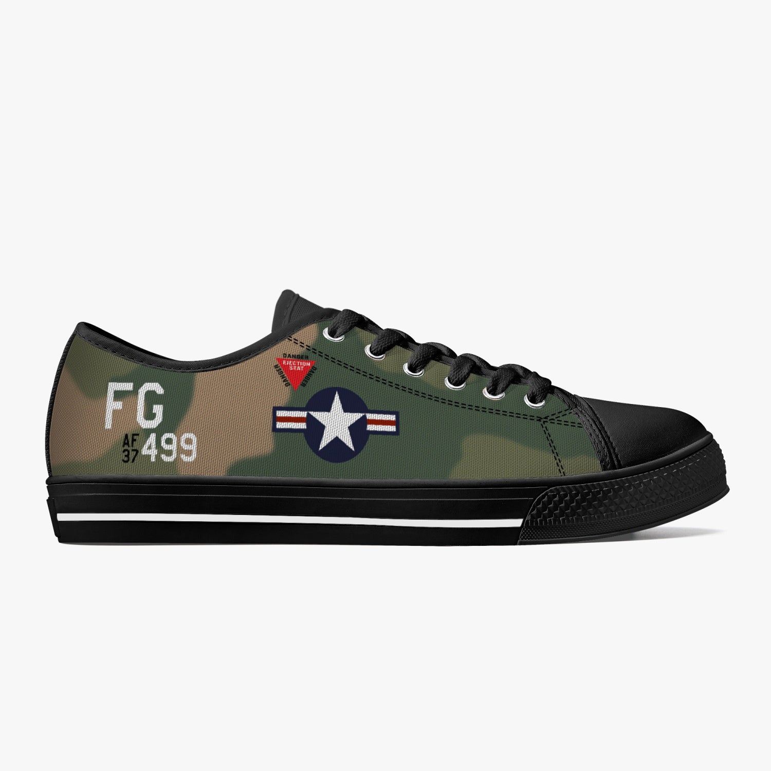 F-4 Phantom II of Daniel "Chappie" James Jr Low Top Canvas Shoes - I Love a Hangar