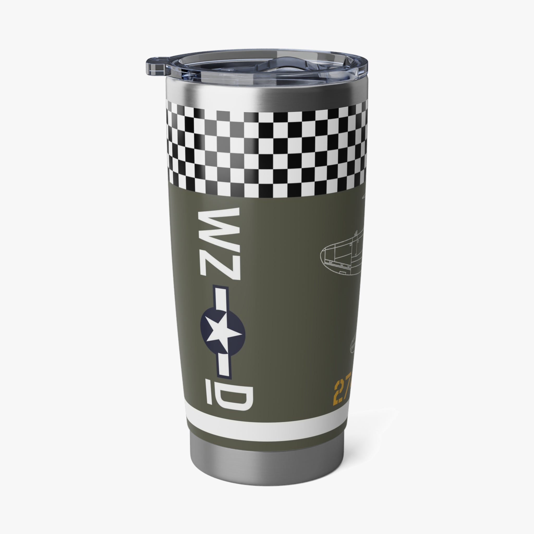P-47 "War Eagle Snafu" Inspired 20oz (590ml) Stainless Steel Tumbler - I Love a Hangar