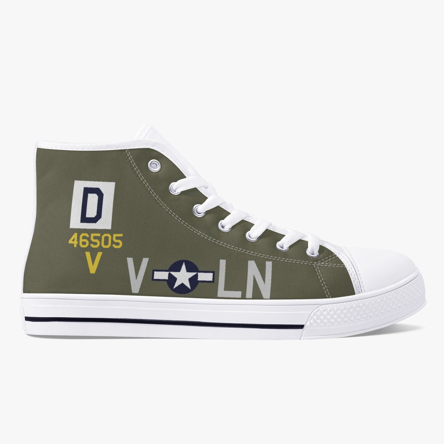 B-17 "LN-V" (46505) High Top Canvas Shoes - I Love a Hangar