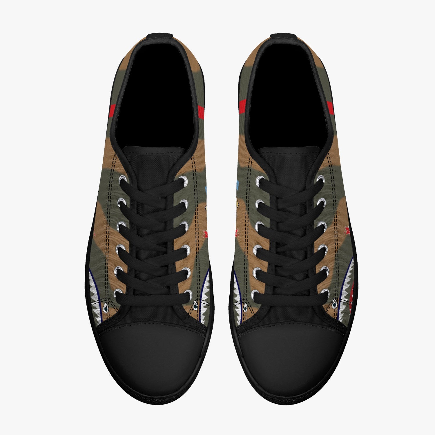 P-40 "White #47" of Robert Smith Low Top Canvas Shoes - I Love a Hangar