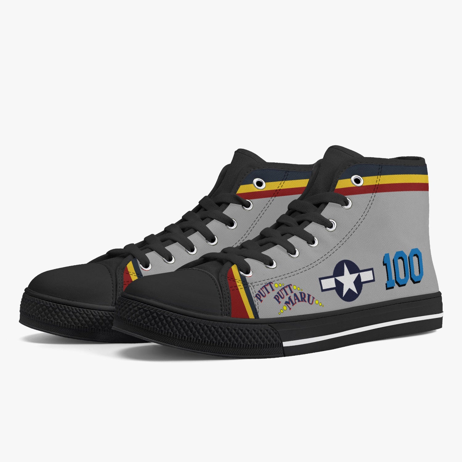 P-38 "Putt Putt Maru" High Top Canvas Shoes - I Love a Hangar