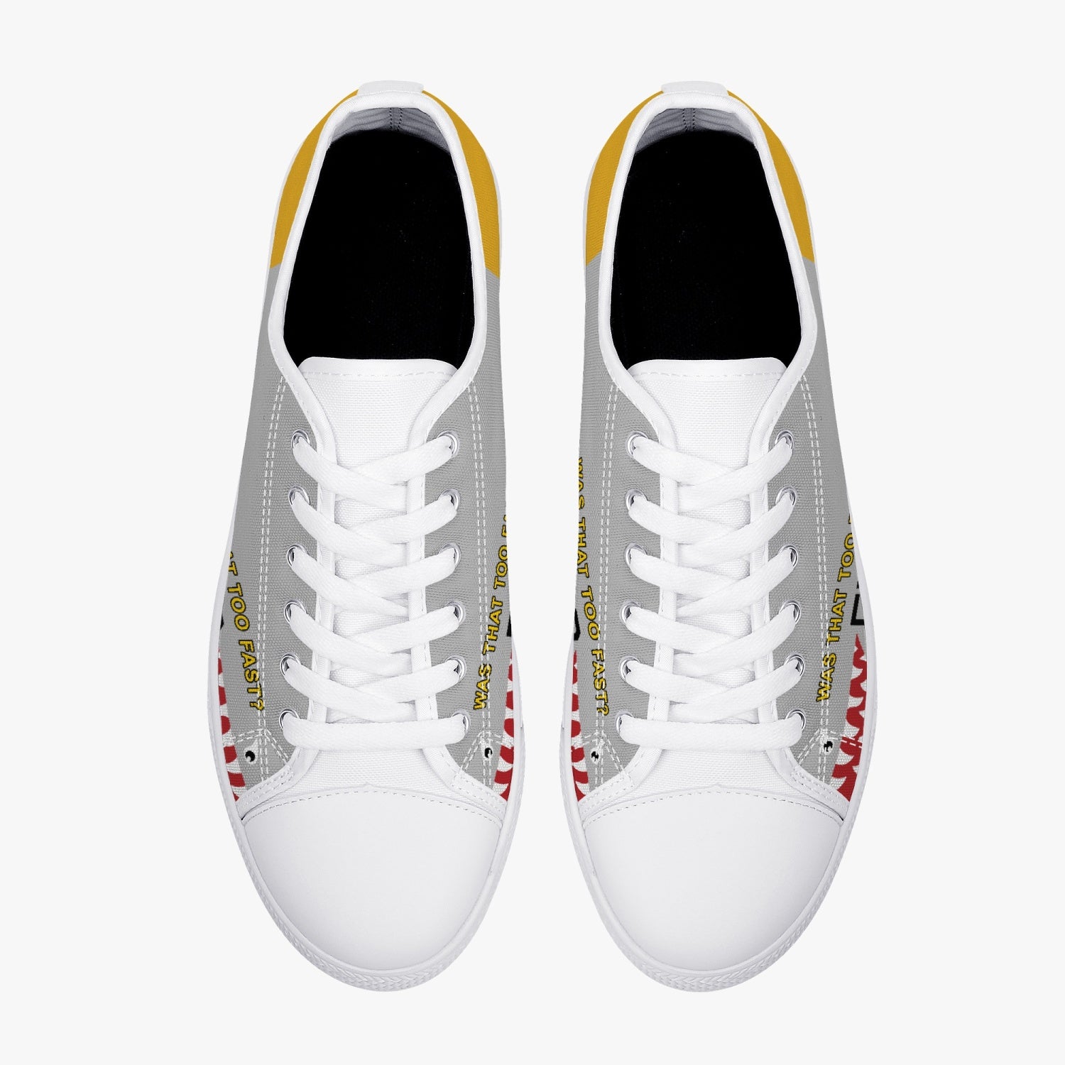F-51 "Was That Too Fast?" Low Top Canvas Shoes - I Love a Hangar