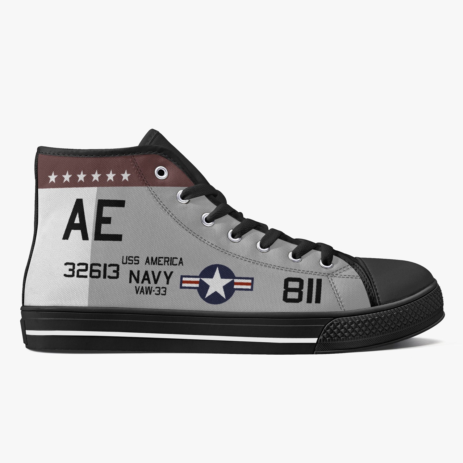 VAW-33 "Nighthawks" High Top Canvas Shoes - I Love a Hangar