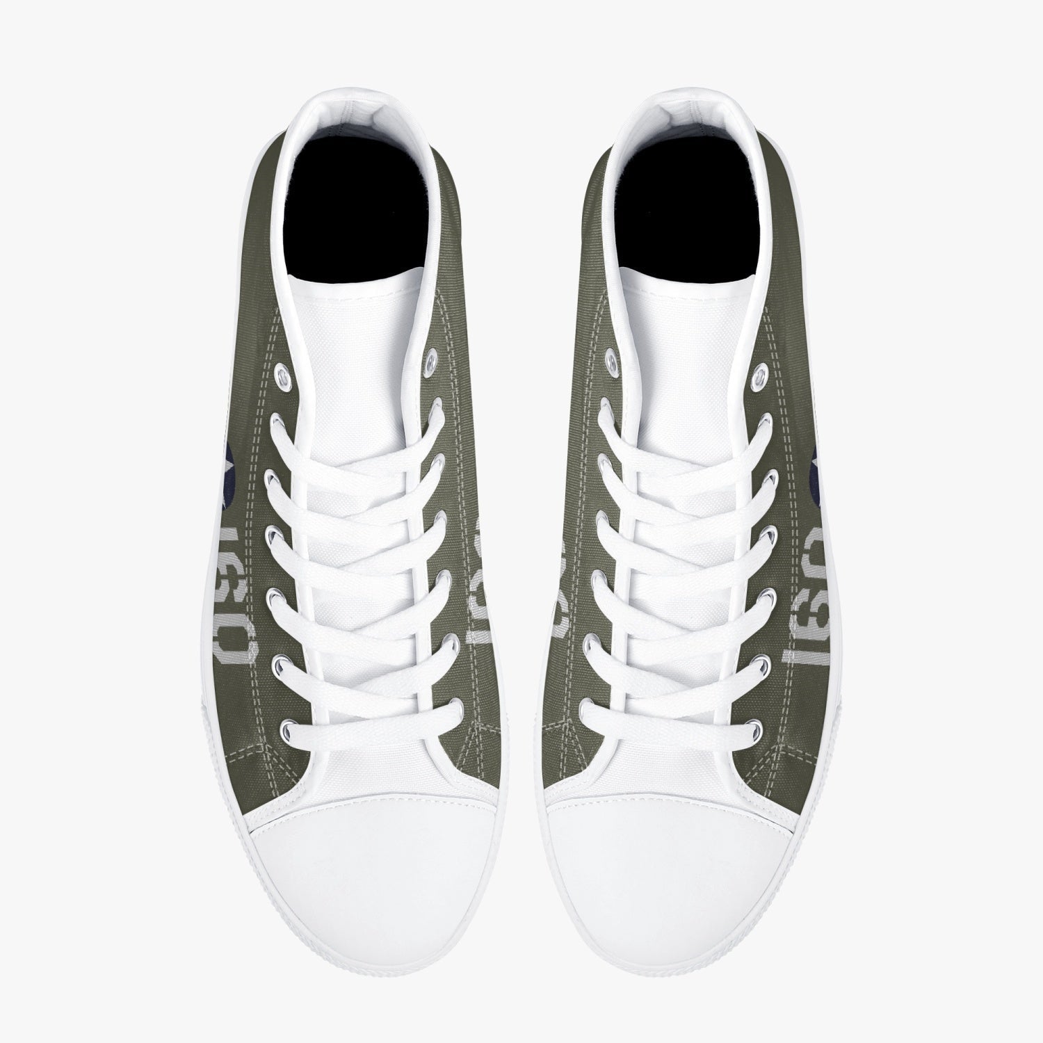 P-40 "#160" of 2LT George Welch High Top Canvas Shoes - I Love a Hangar