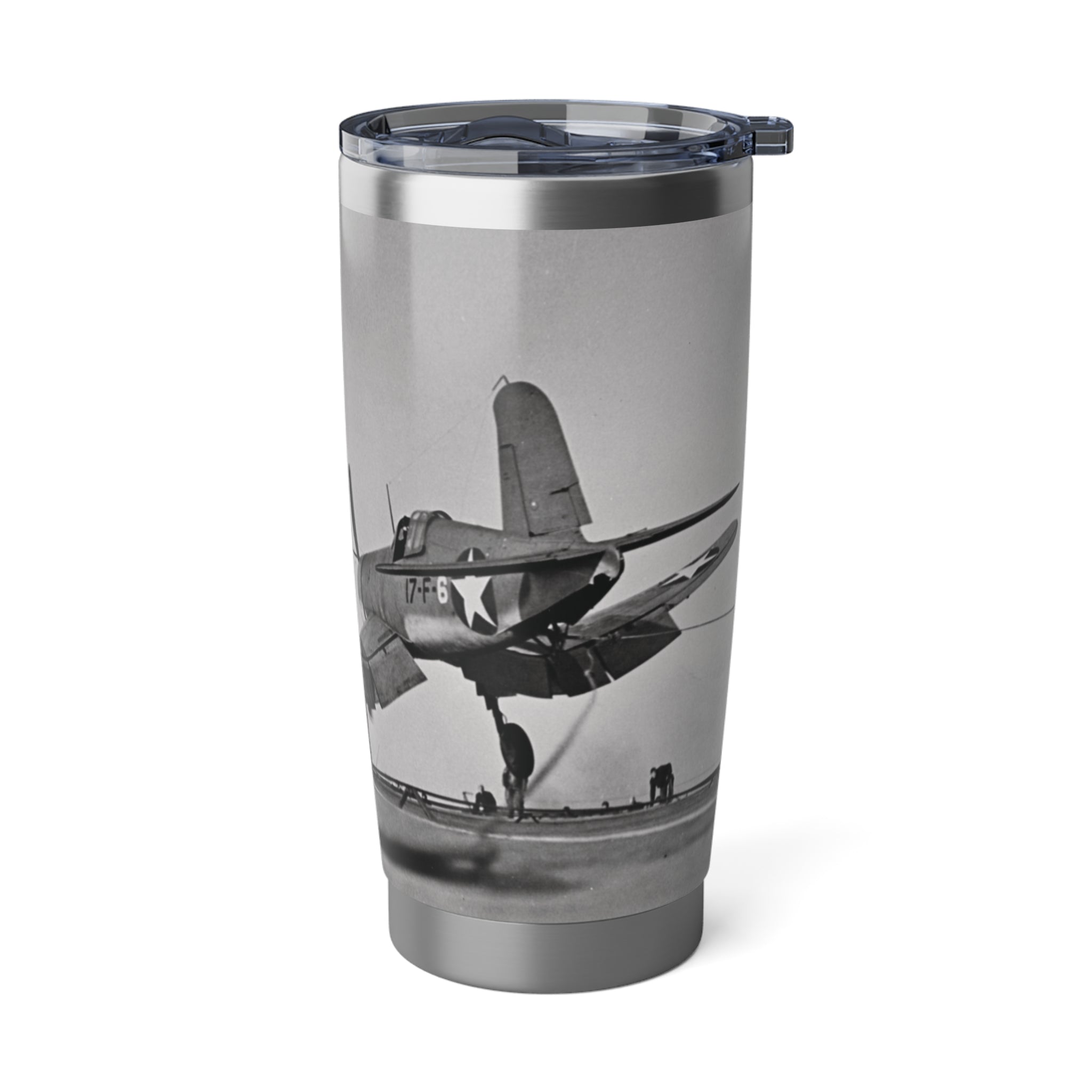 F4U Carrier Landing 20oz (590ml) Stainless Steel Tumbler - I Love a Hangar