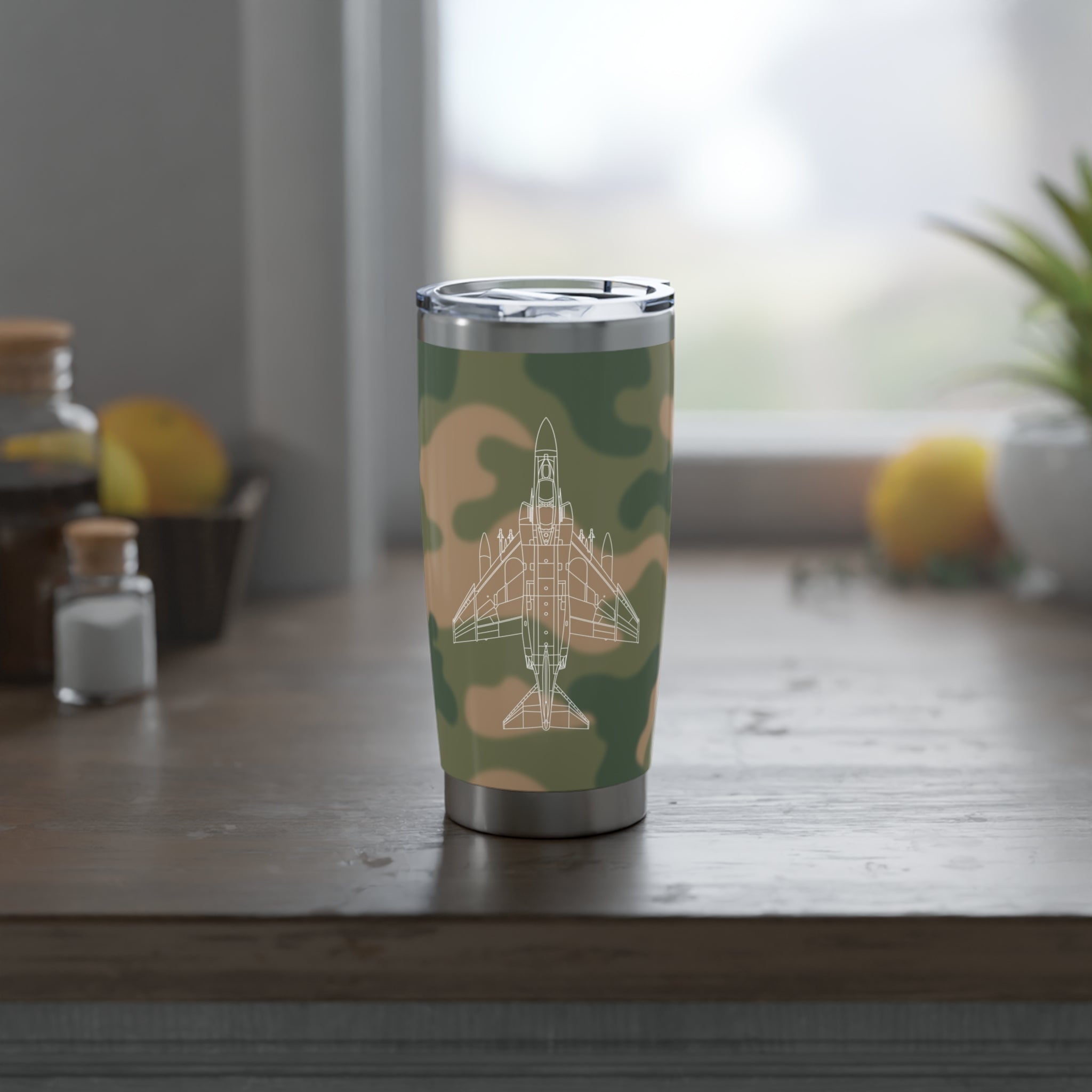 F-4 Phantom II "SCAT XXVII" Inspired 20oz (590ml) Stainless Steel Tumbler - I Love a Hangar