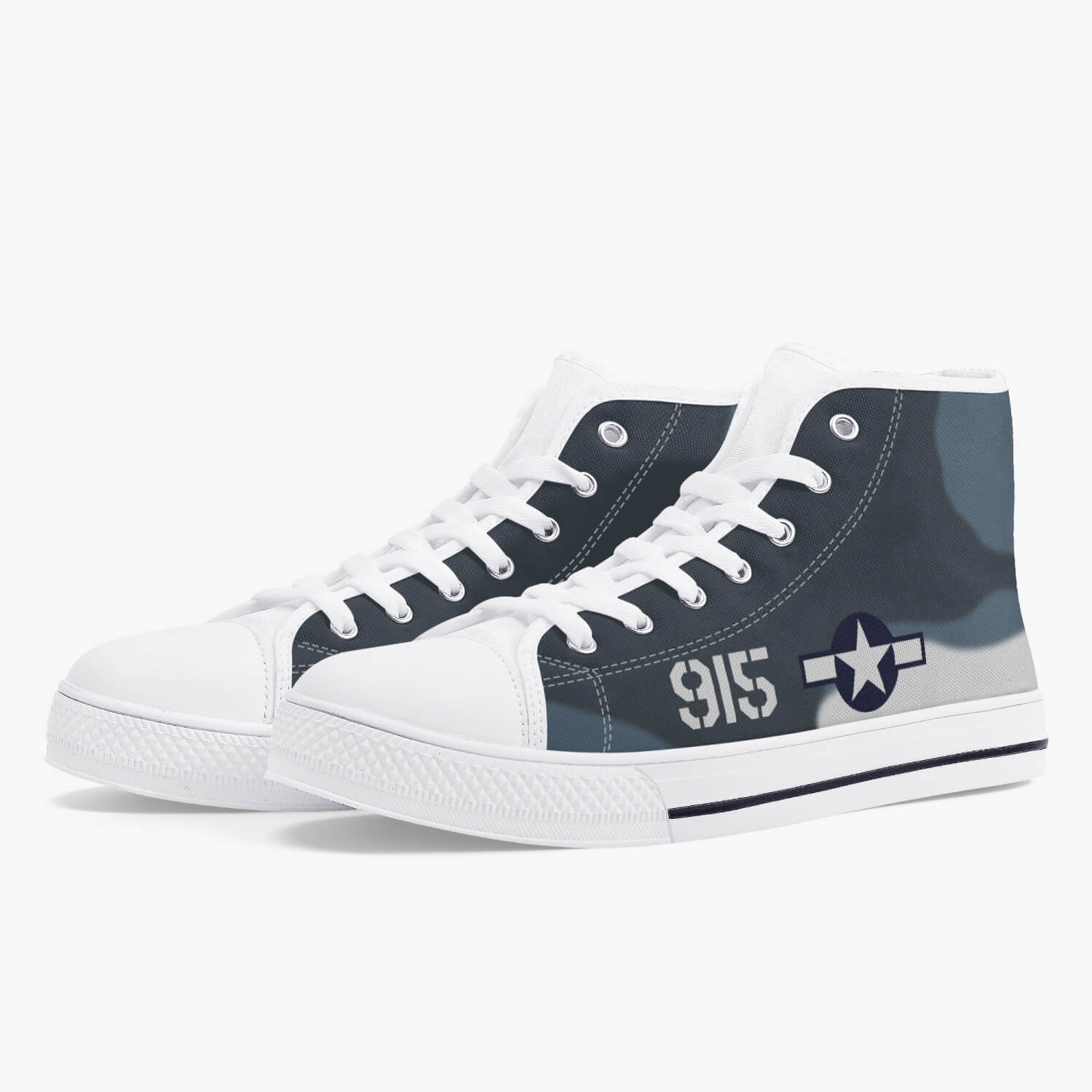 F4U Corsair #915 High Top Canvas Shoes - I Love a Hangar