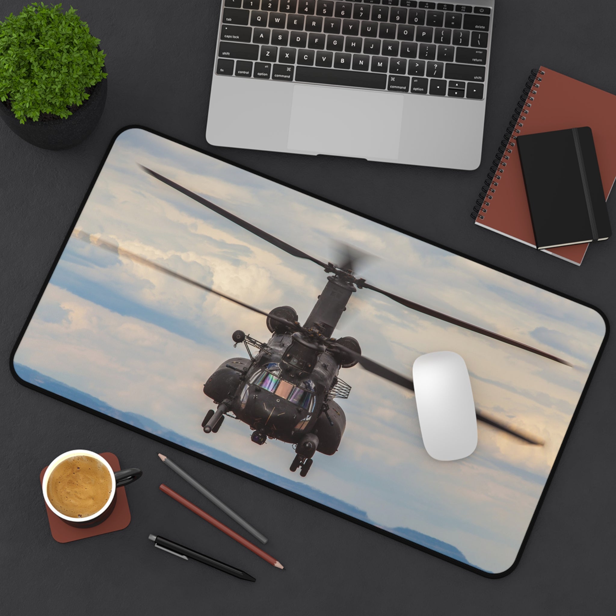 MH-47 Chinook Desk Mat - I Love a Hangar