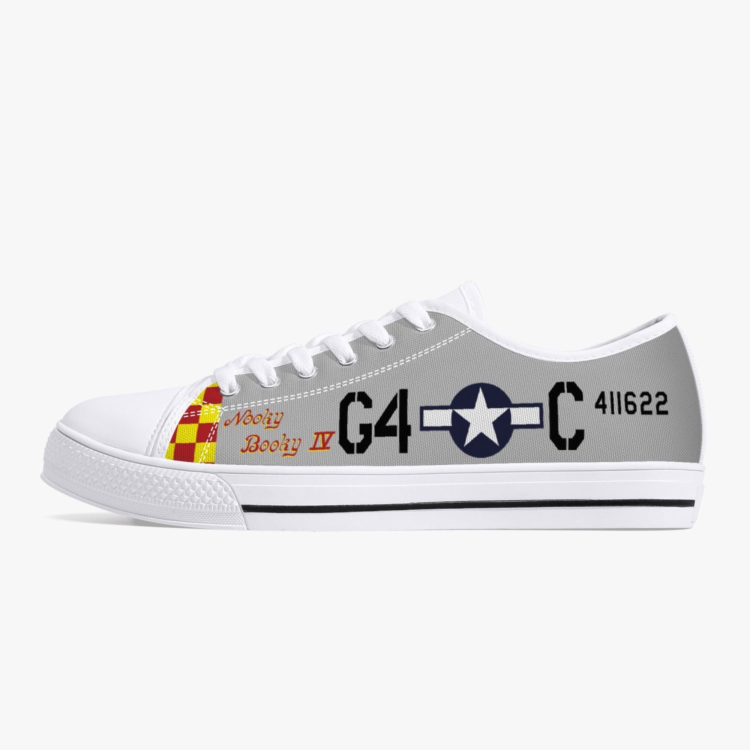 P-51 "Nooky Booky IV" Low Top Canvas Shoes - I Love a Hangar