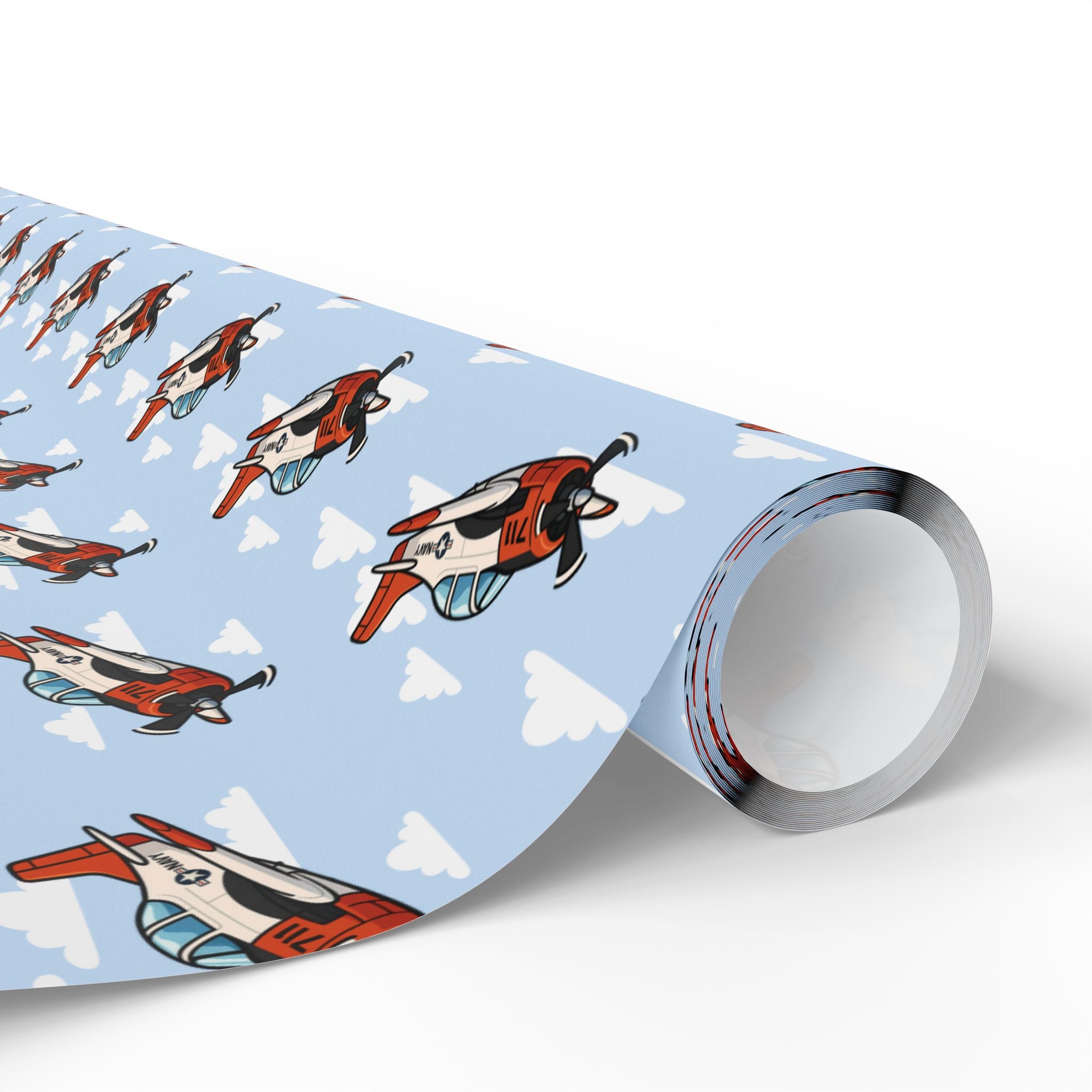 T-28 Trojan Wrapping Paper - Sky Blue