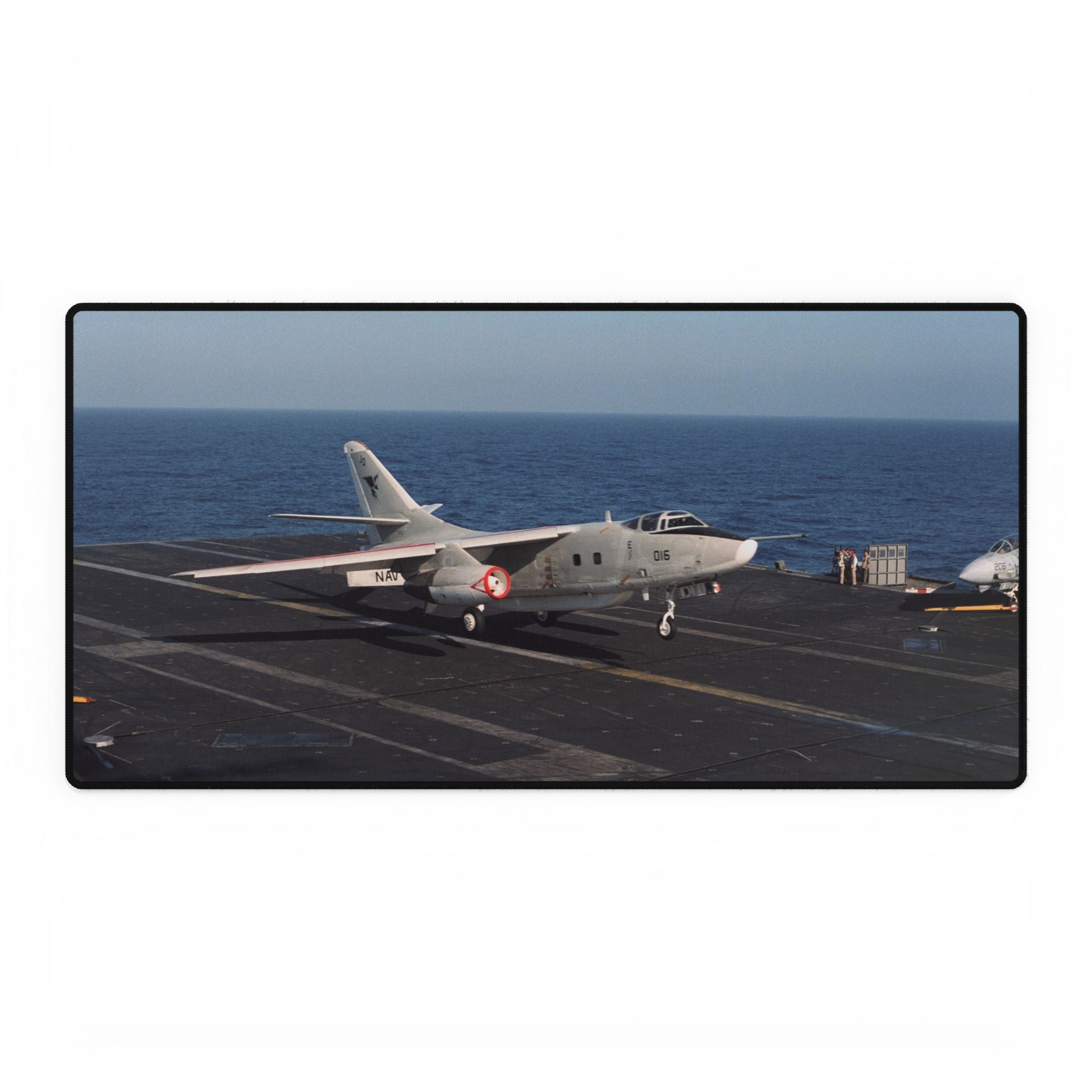 A-3 Skywarrior Landing Aboard the USS Kitty Hawk Desk Mat - I Love a Hangar