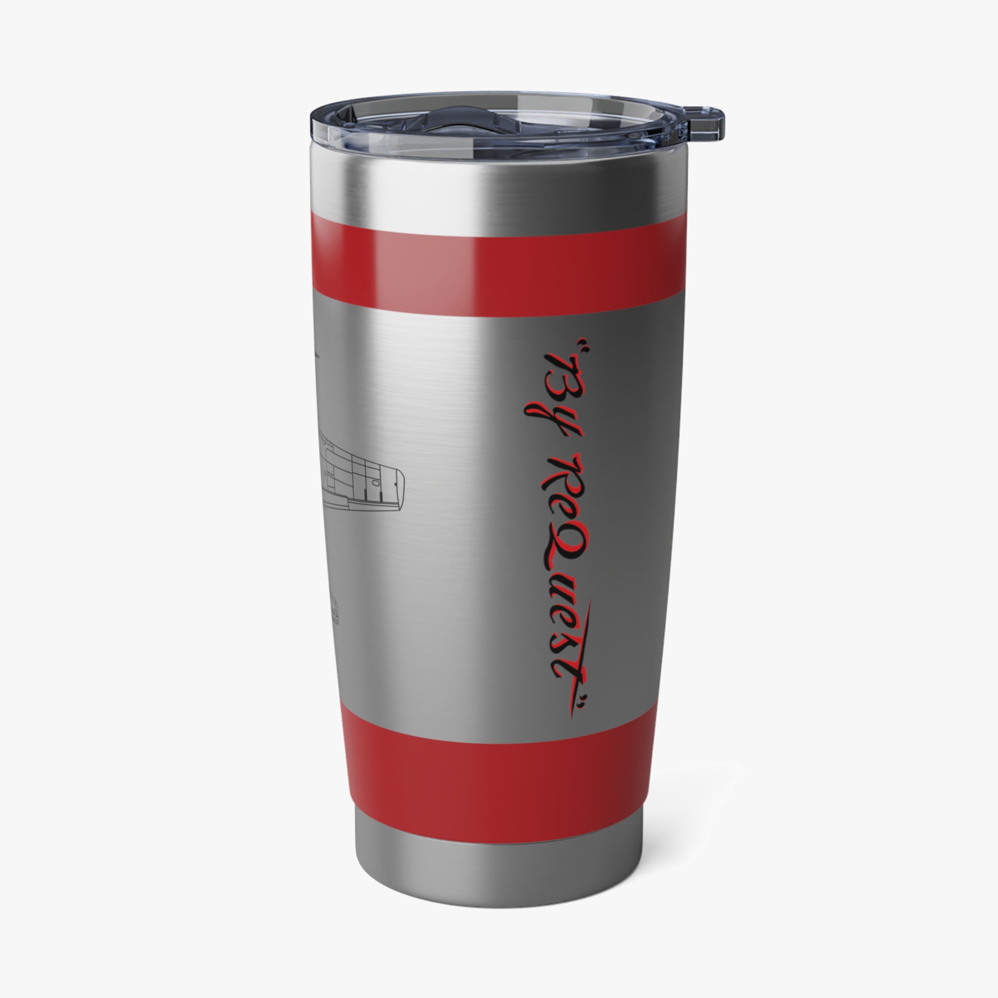 P-51 "By ReQuest" Inspired 20oz (590ml) Stainless Steel Tumbler - I Love a Hangar