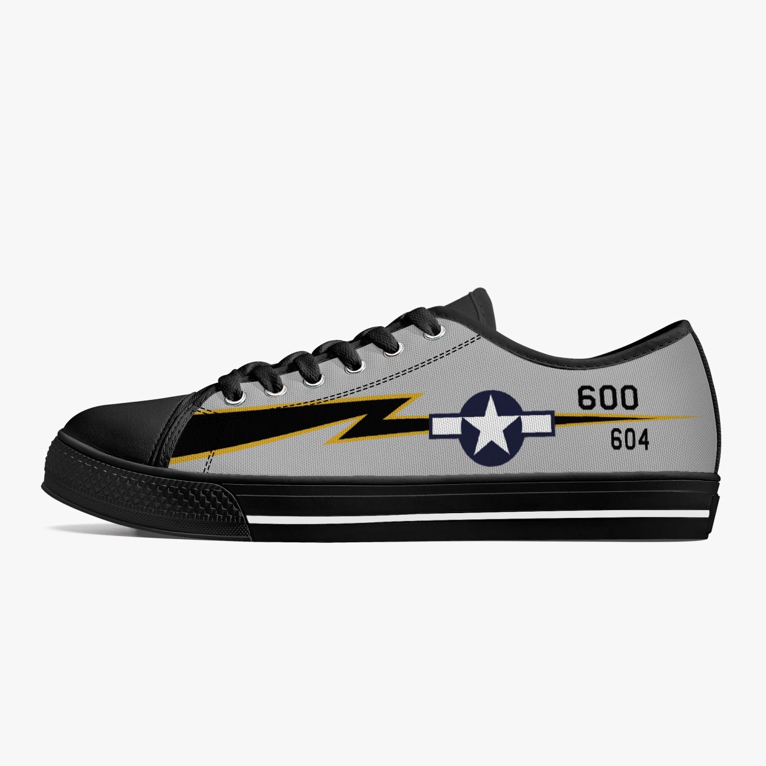 P-51 of Lt Col Edward McComas Low Top Canvas Shoes - I Love a Hangar