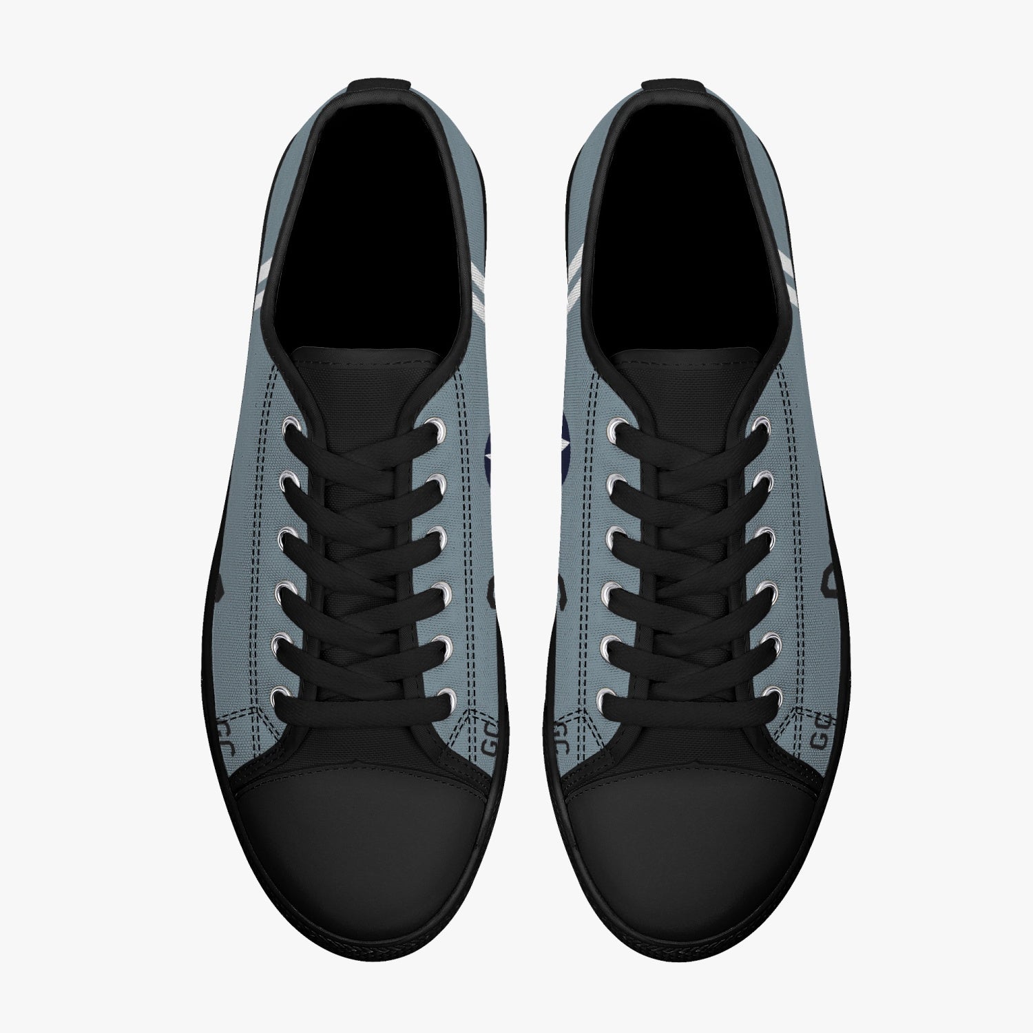 SBD Dauntless "Black GC" Low Top Canvas Shoes - I Love a Hangar