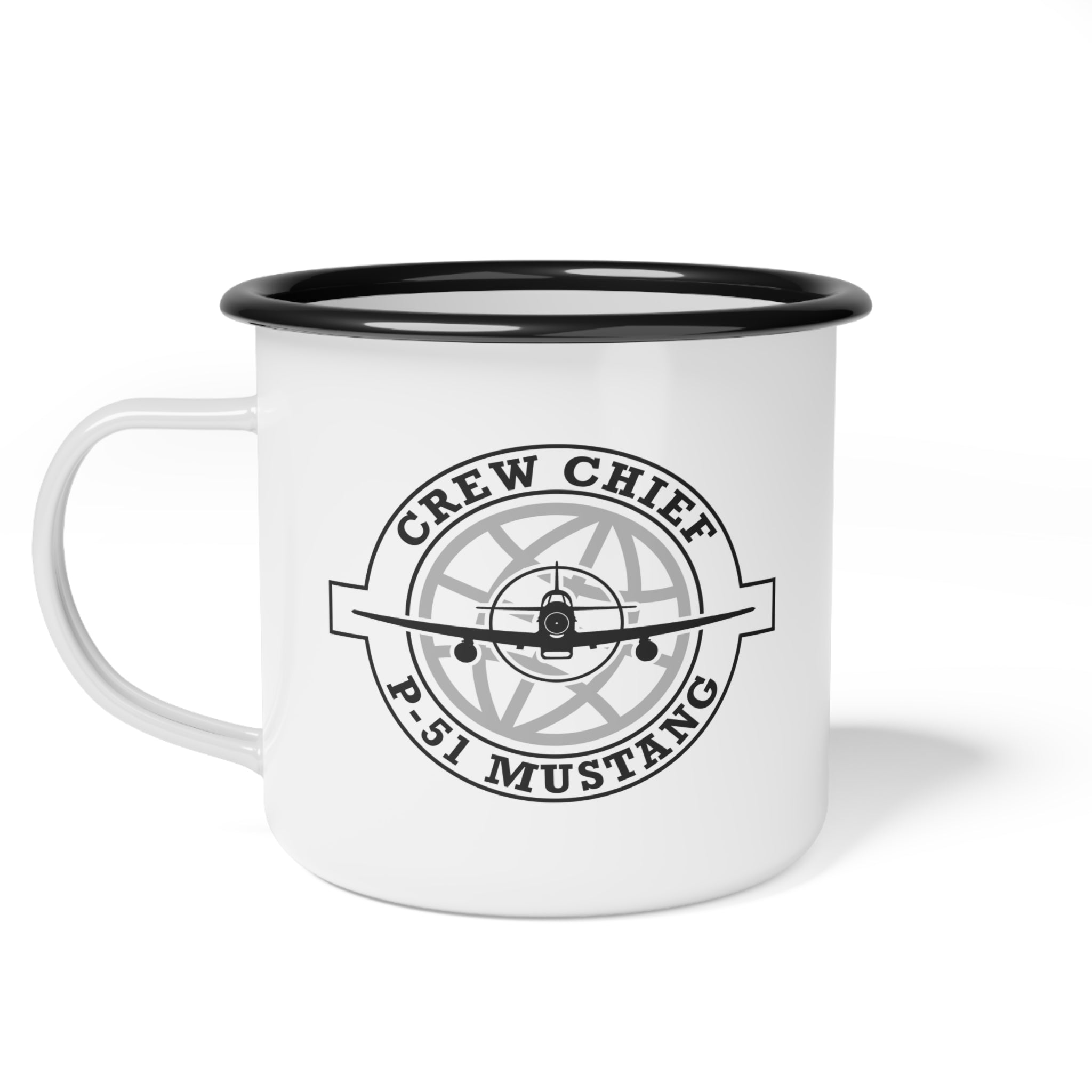 Crew Chief Enamel Mug (P-51 Mustang) - I Love a Hangar