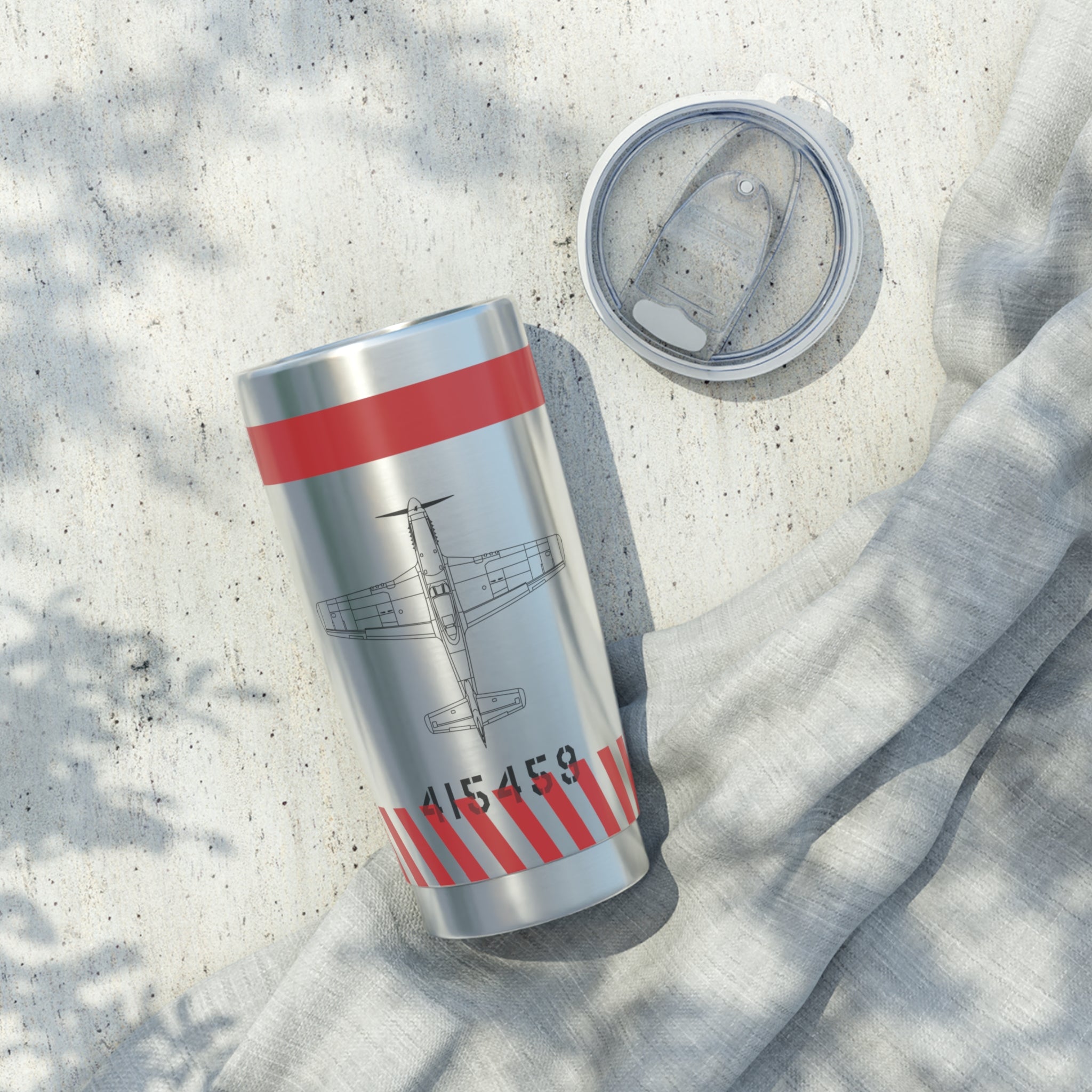 P-51 "American Beauty" Inspired 20oz (590ml) Stainless Steel Tumbler - I Love a Hangar