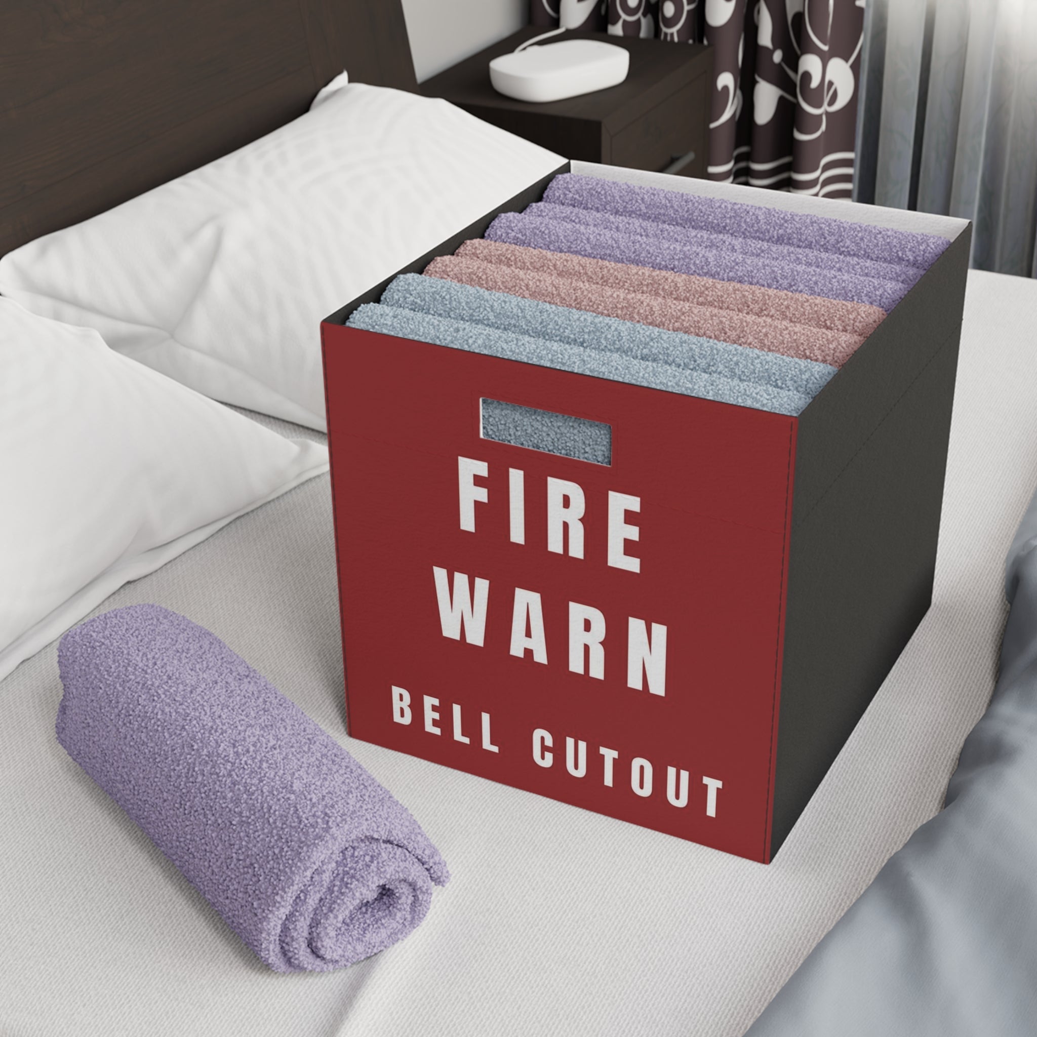 Fire Warn - Bell Cutout Felt Storage Box - I Love a Hangar