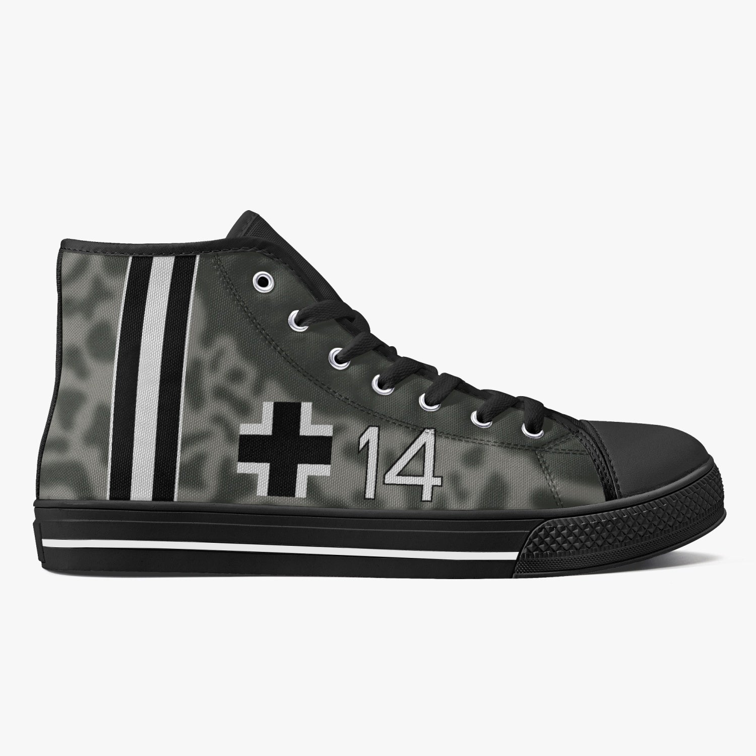 Fw-190 "White 14" High Top Canvas Shoes - I Love a Hangar