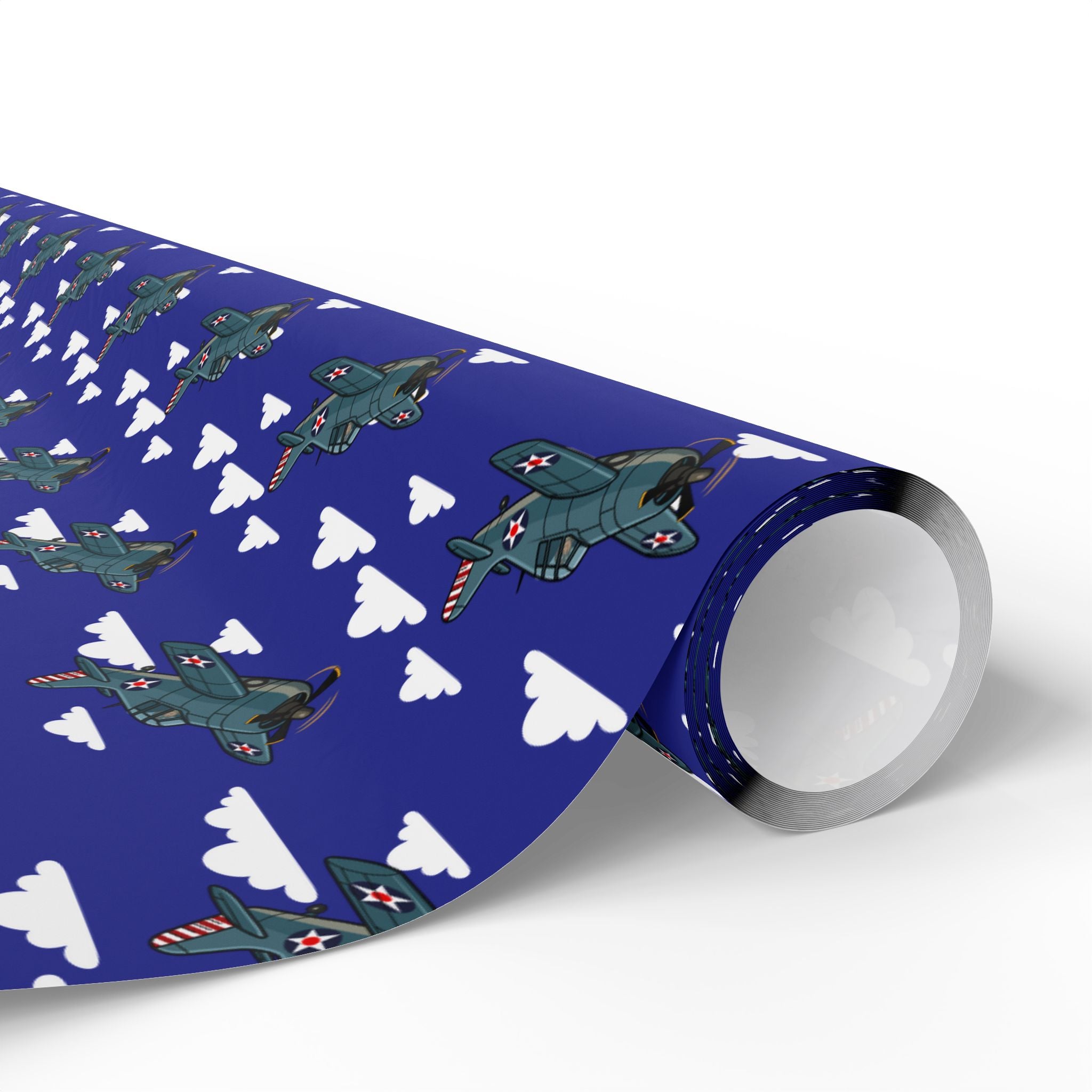 F4F Wildcat Wrapping Paper - Blue - I Love a Hangar