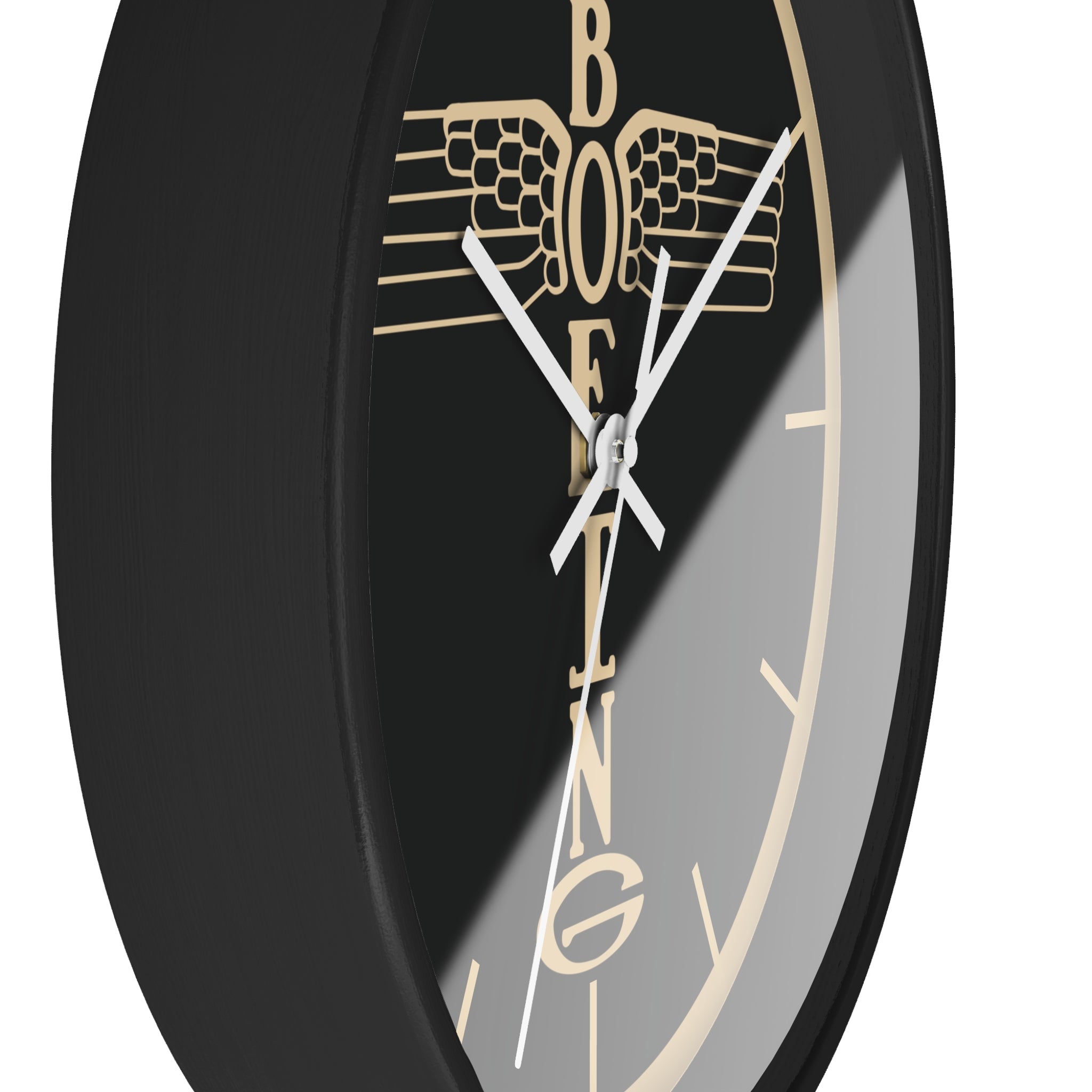 Vintage Style Boeing Yoke Cap Wall Clock - I Love a Hangar