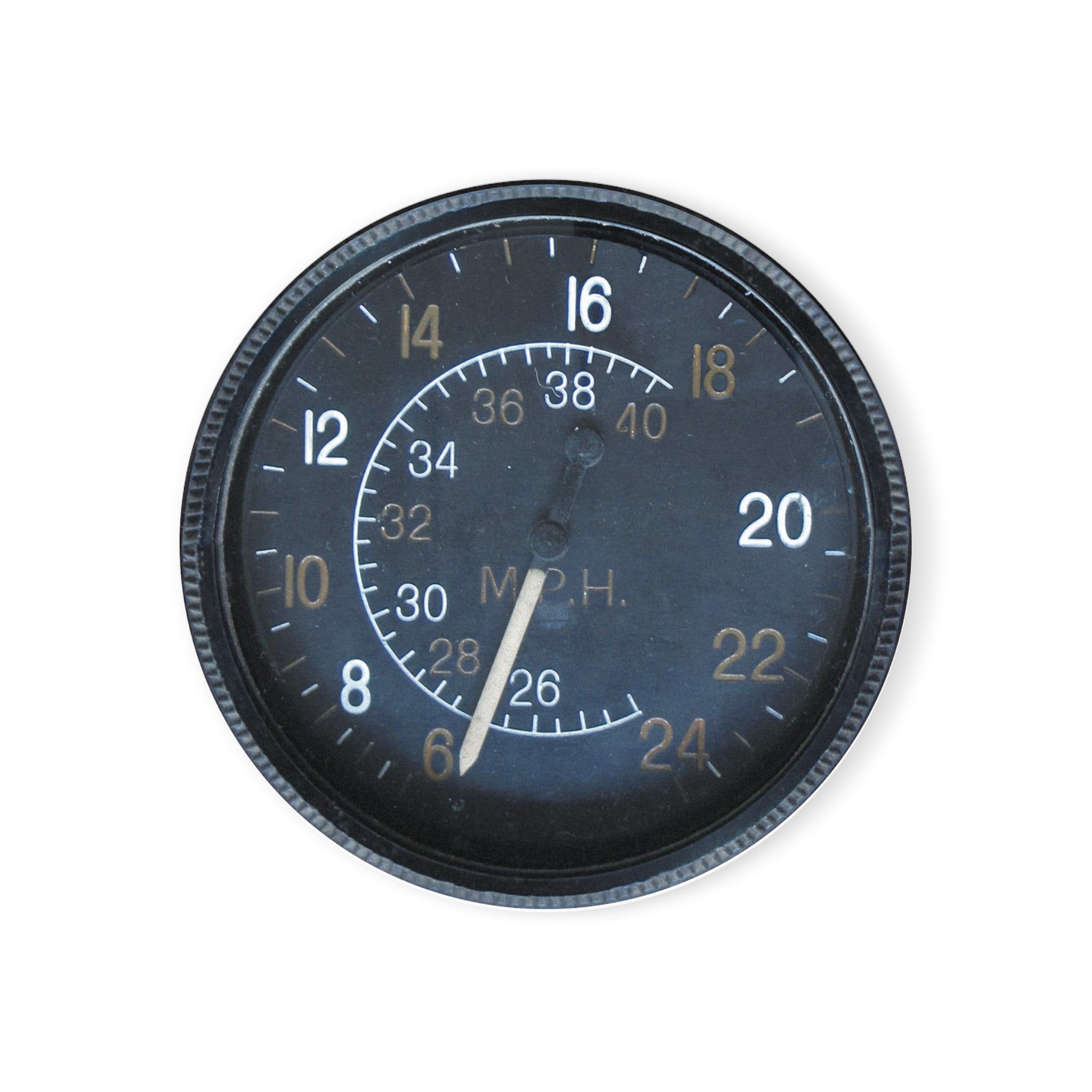 WW2 Air Speed Indicator Cork Back Coaster - I Love a Hangar