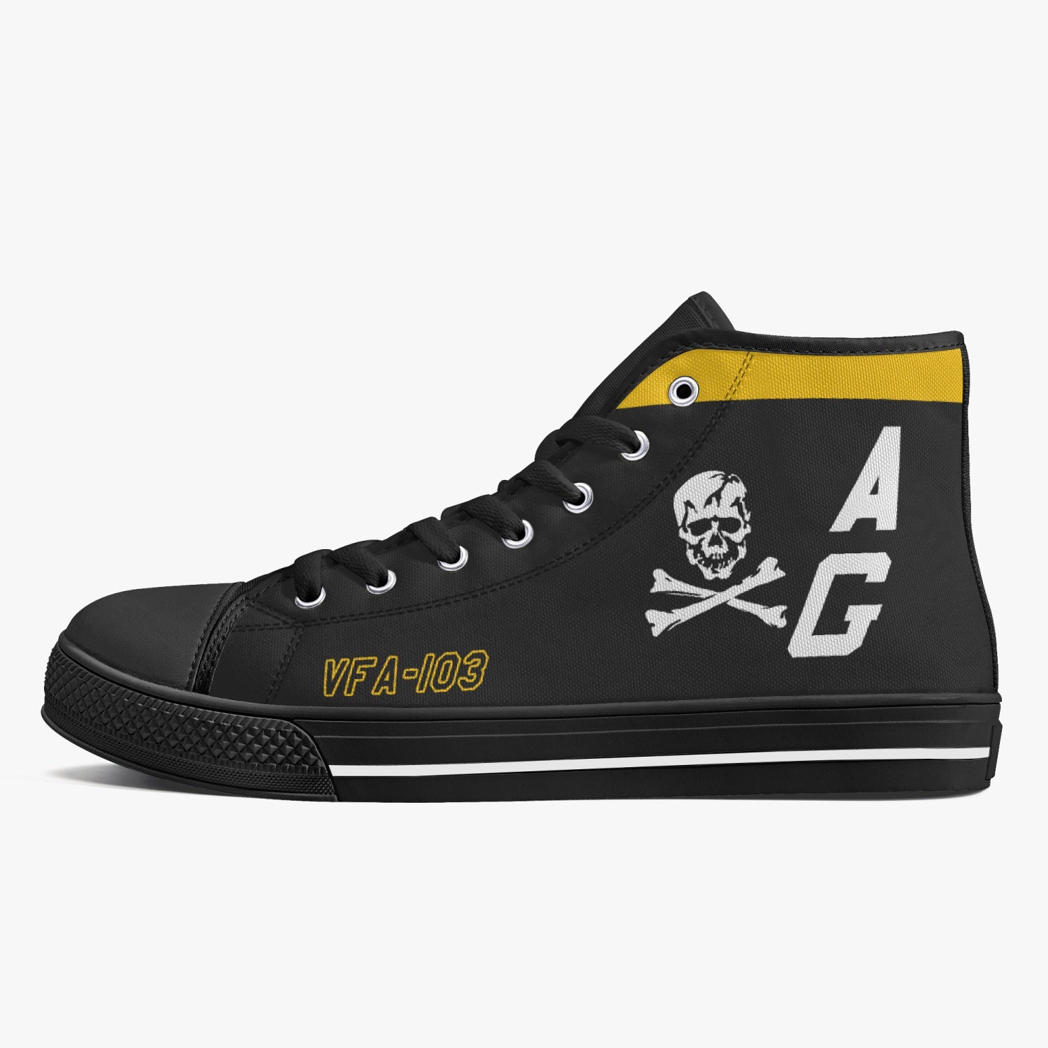 VFA-103 "Jolly Rogers" High Top Canvas Shoes - I Love a Hangar
