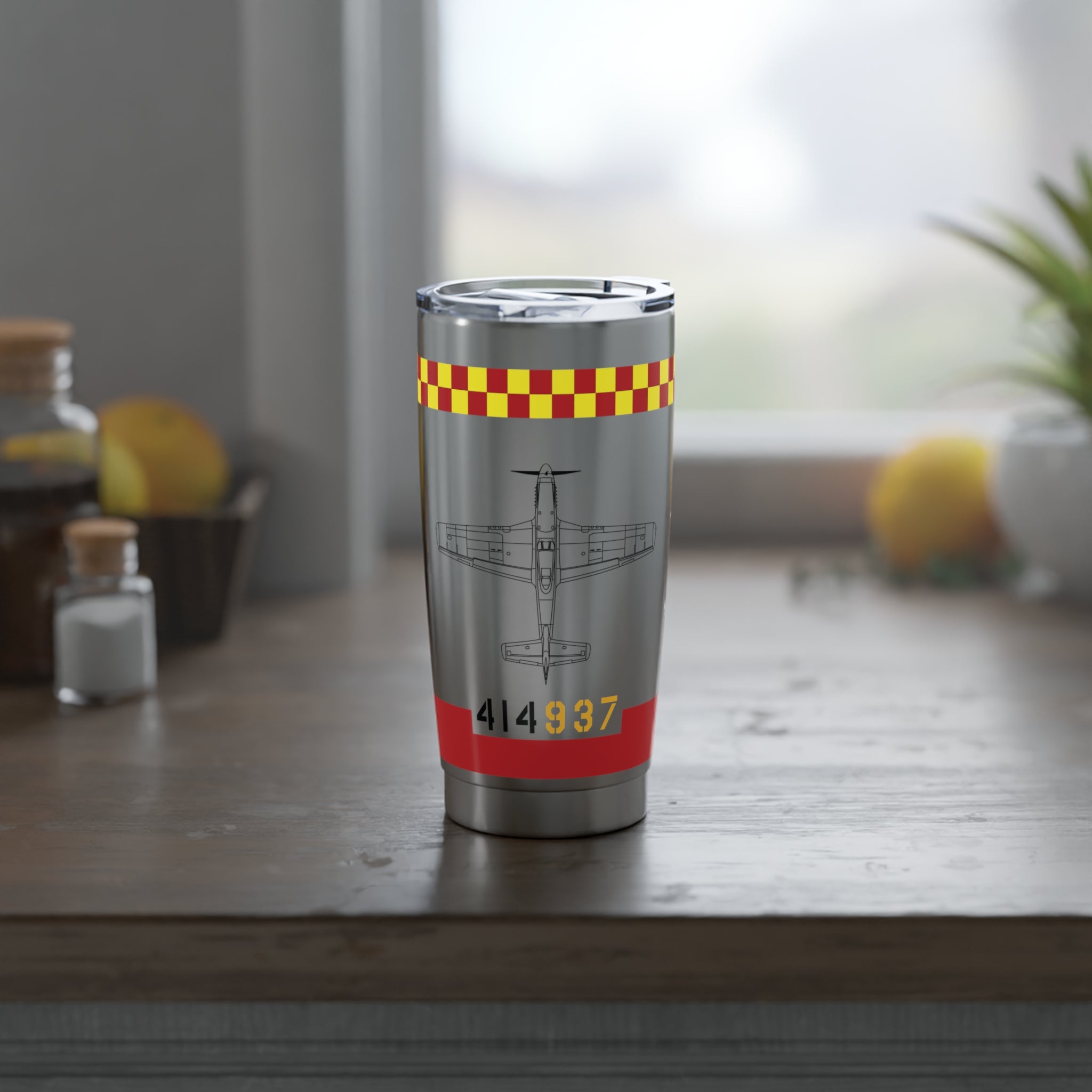 P-51 "Gentleman Jim" Inspired 20oz (590ml) Stainless Steel Tumbler - I Love a Hangar