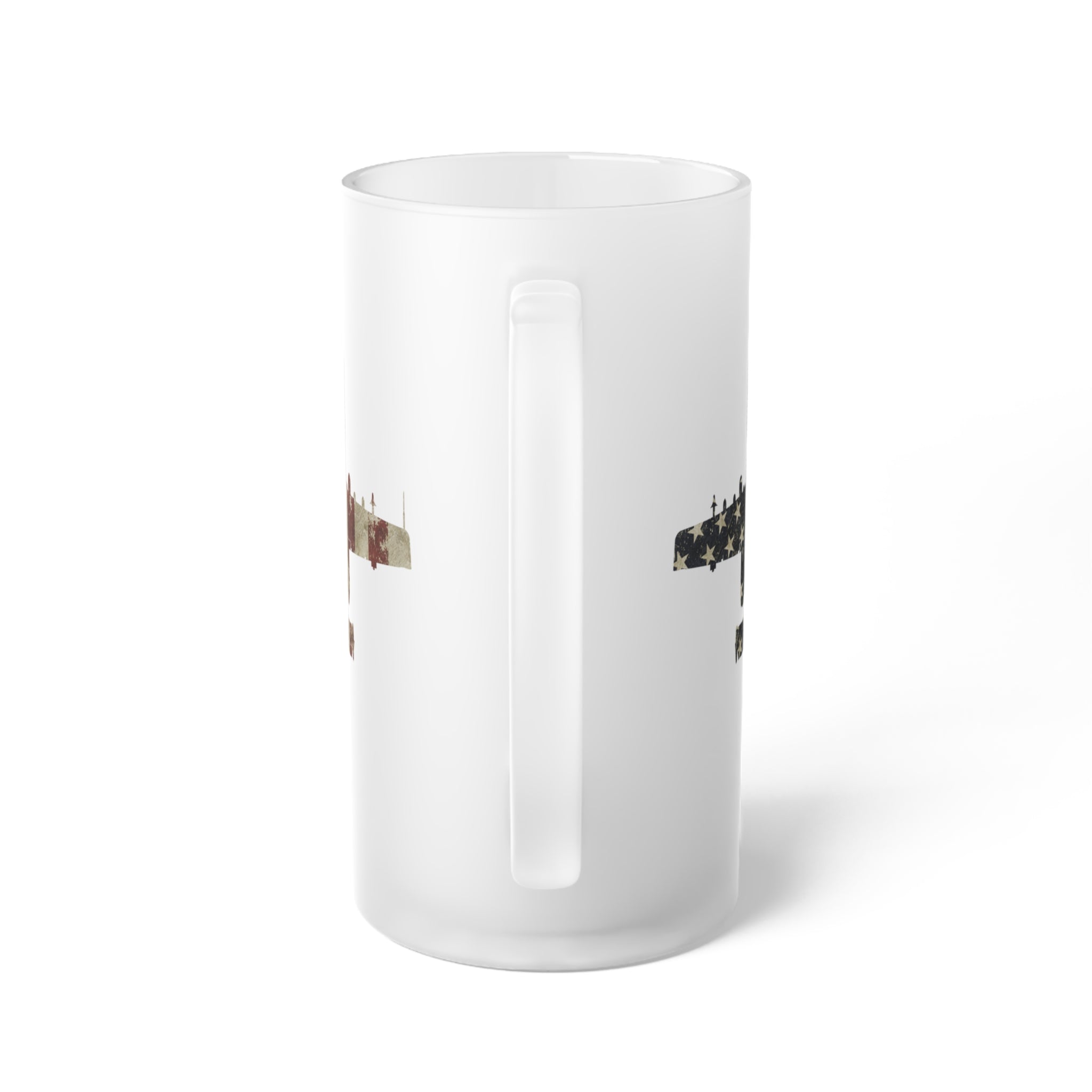 A-10 Thunderbolt II Frosted Glass 16oz (473ml) Beer Mug - I Love a Hangar