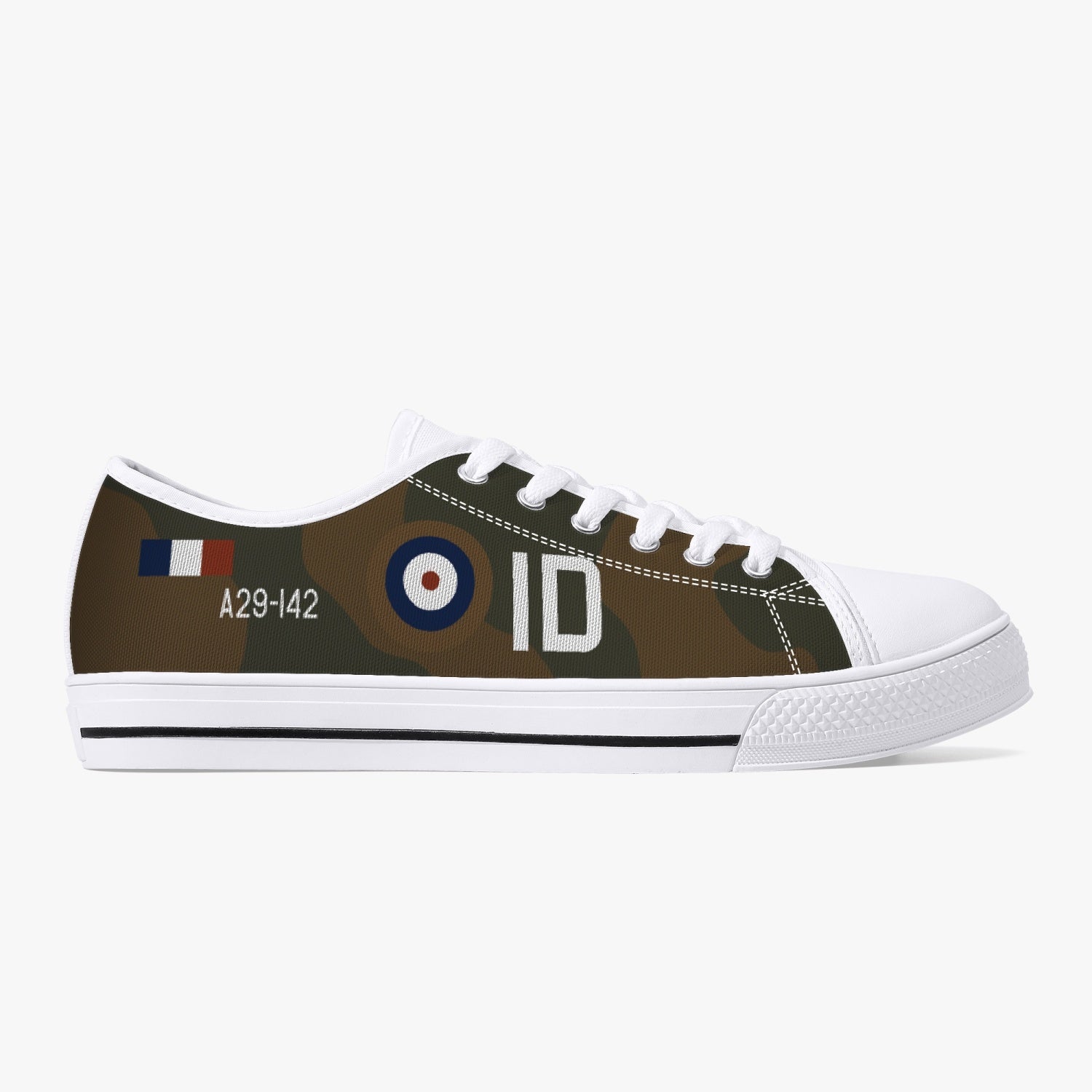 P-40 "ID" of Keith "Bluey" Truscott Low Top Canvas Shoes - I Love a Hangar