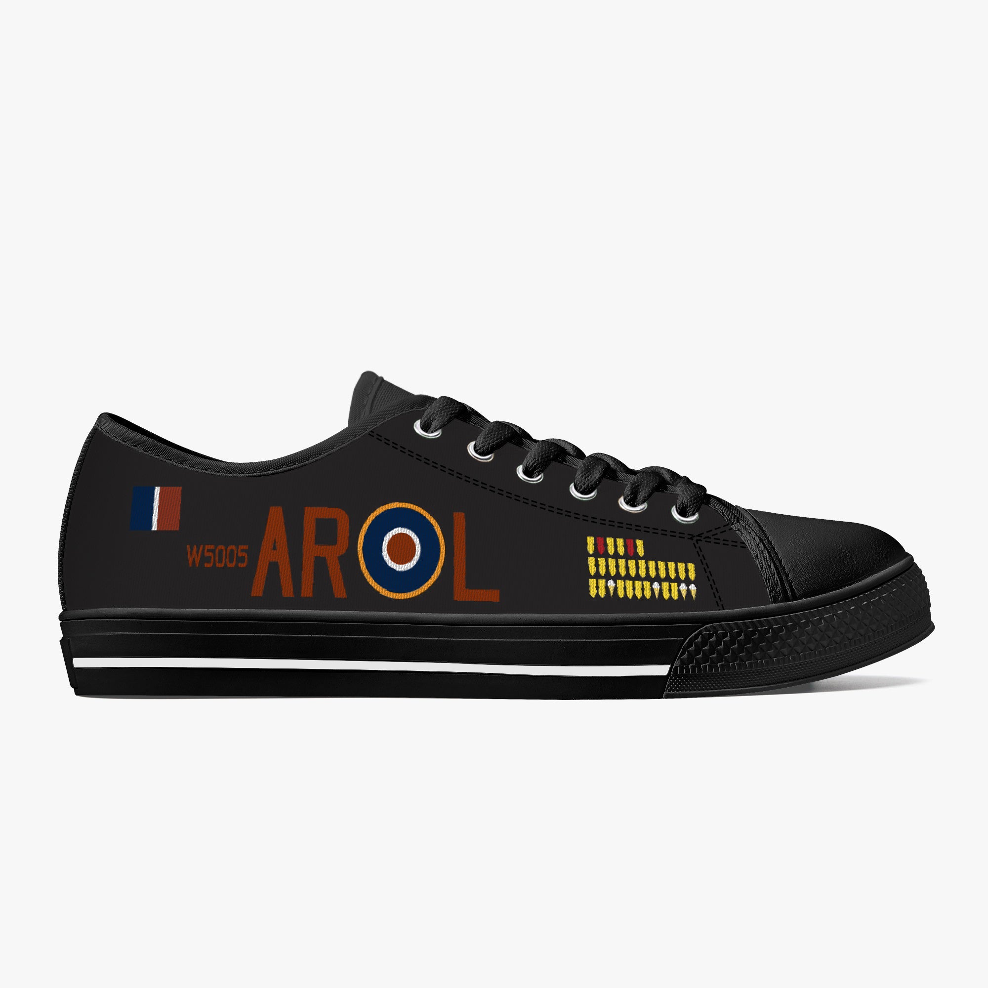 Lancaster "L for Leader" Low Top Canvas Shoes (Black) - I Love a Hangar