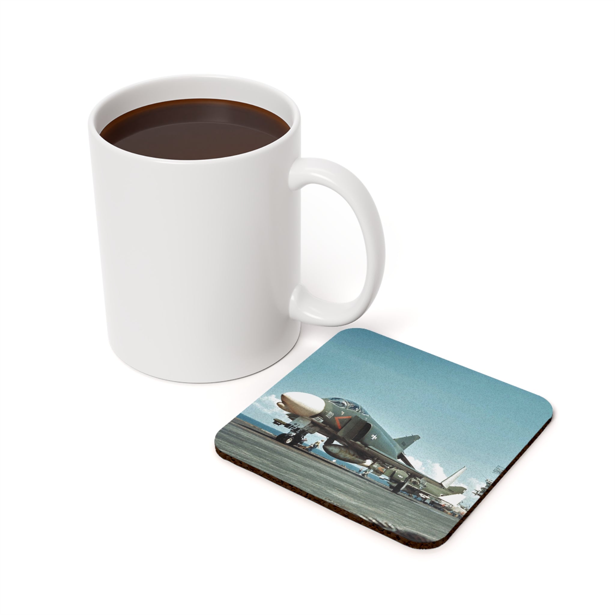 F-4 Phantom (Camouflage) Cork Back Coaster - I Love a Hangar