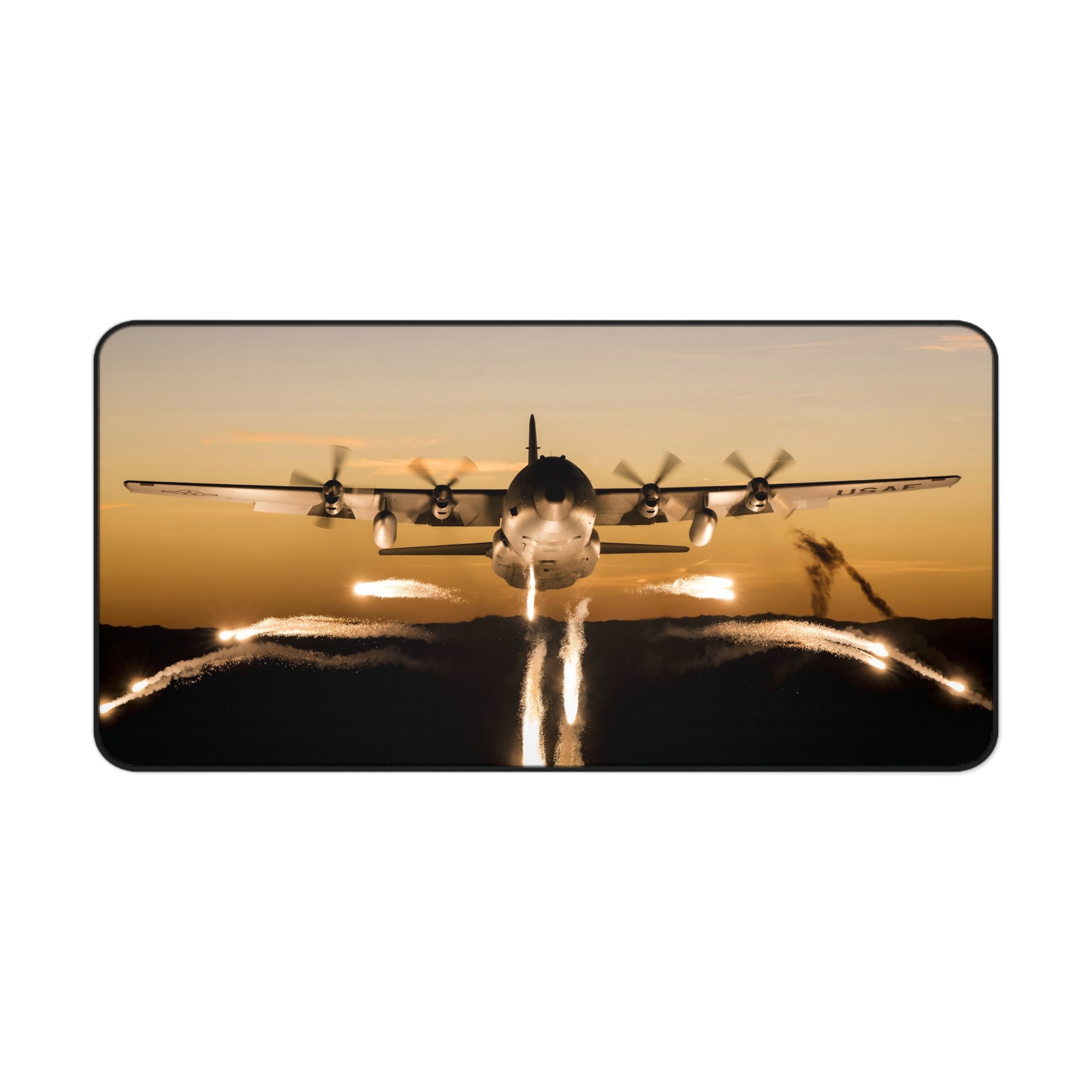 C-130 Hercules Desk Mat - I Love a Hangar