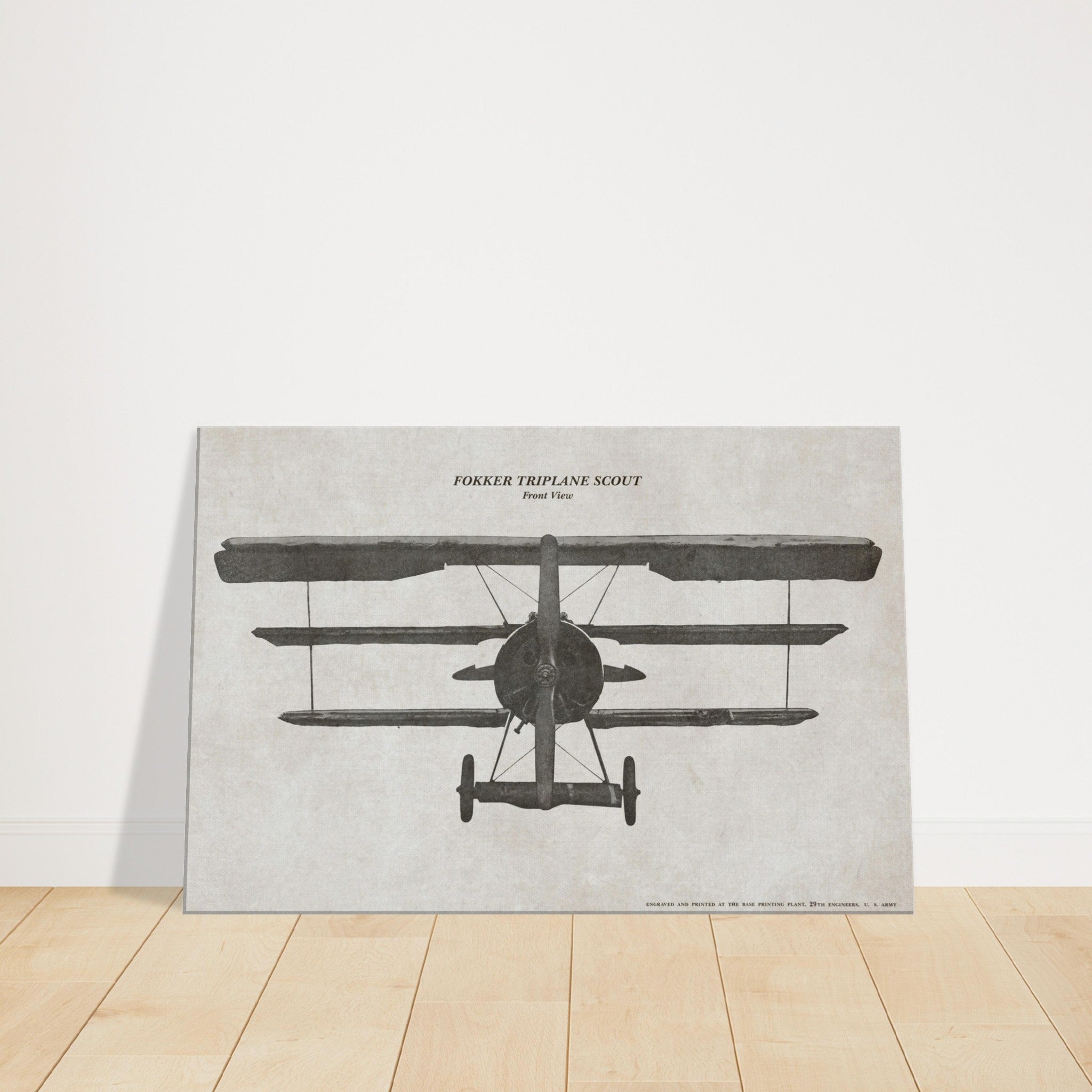 Fokker Triplane Scount Front View Canvas - I Love a Hangar