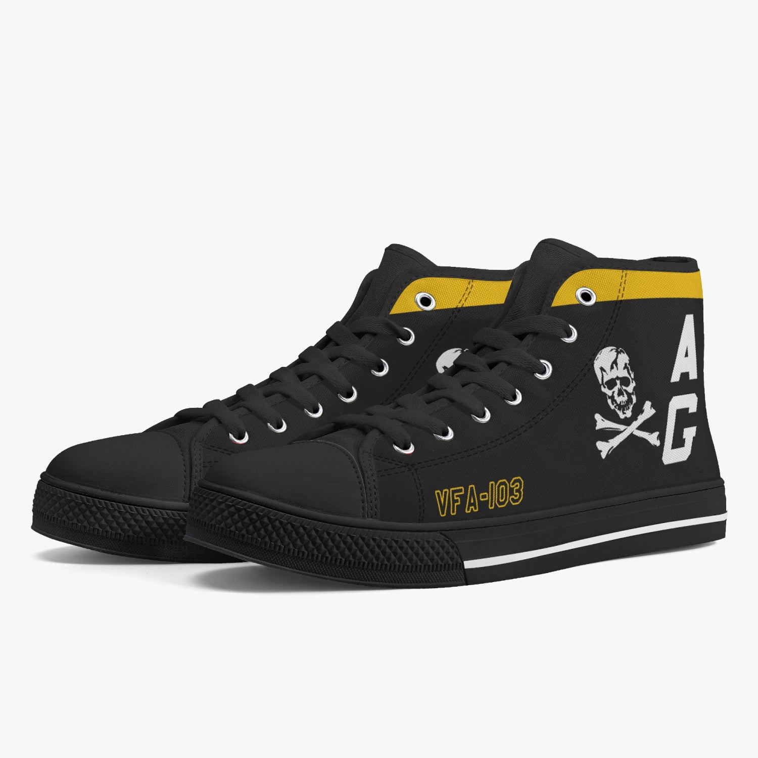 VFA-103 "Jolly Rogers" High Top Canvas Shoes - I Love a Hangar