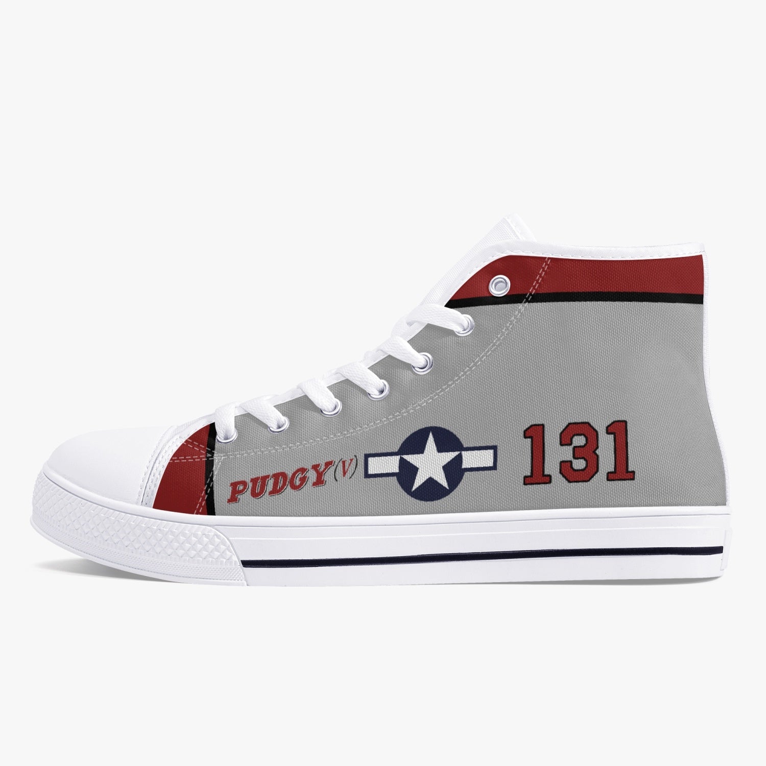 P-38 "Pudgy V" High Top Canvas Shoes - I Love a Hangar