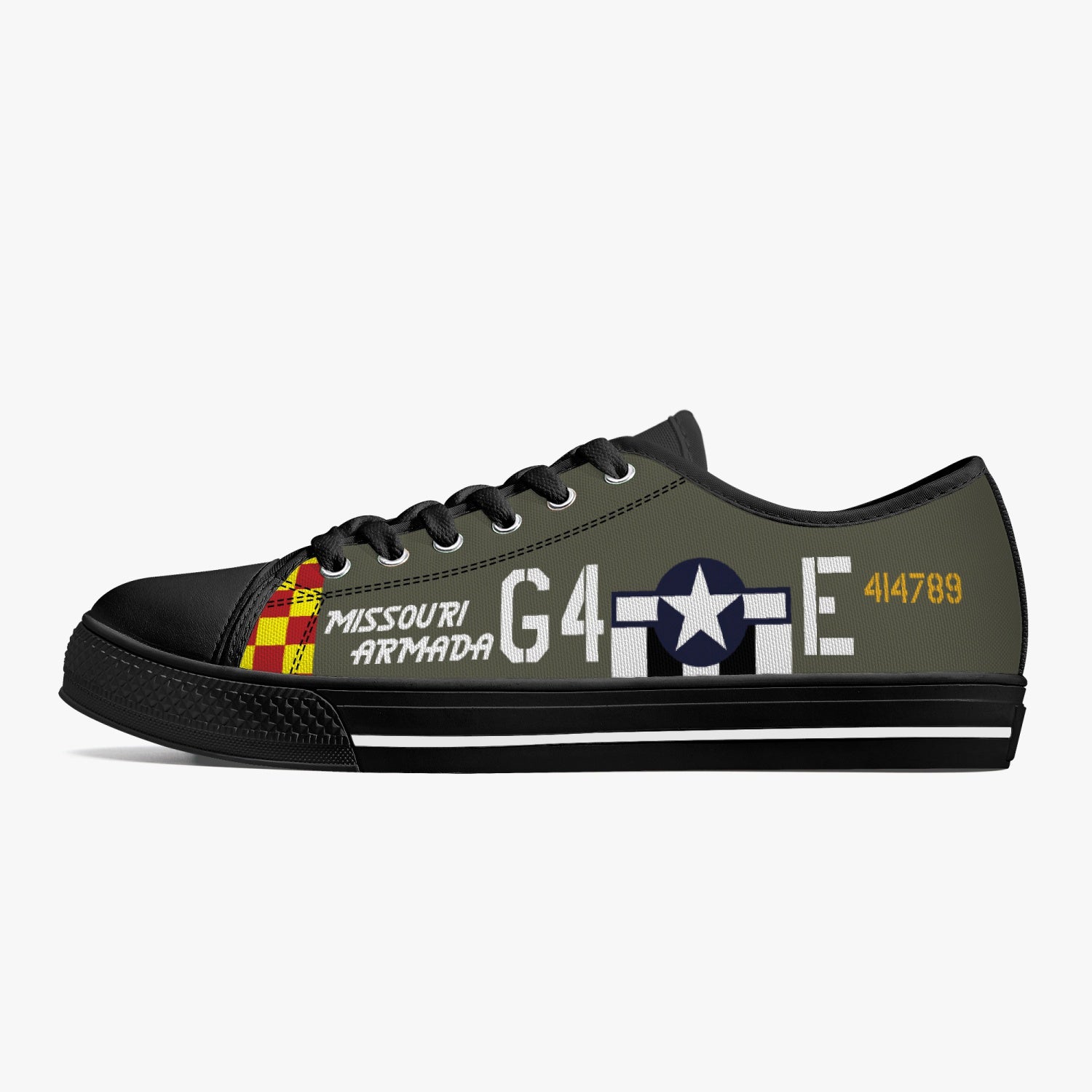 P-51 "Missouri Armada" Low Top Canvas Shoes - I Love a Hangar