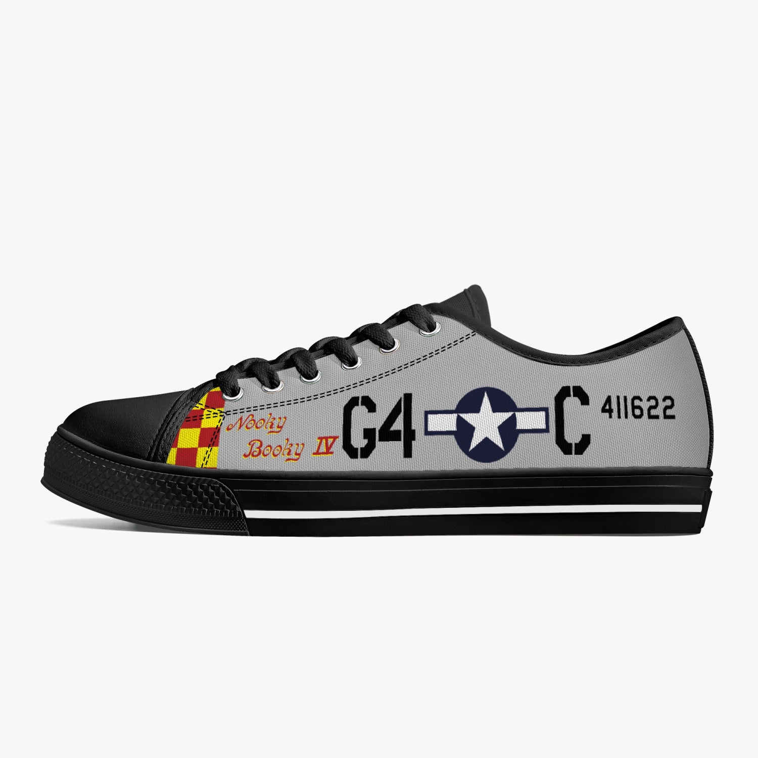 P-51 "Nooky Booky IV" Low Top Canvas Shoes - I Love a Hangar