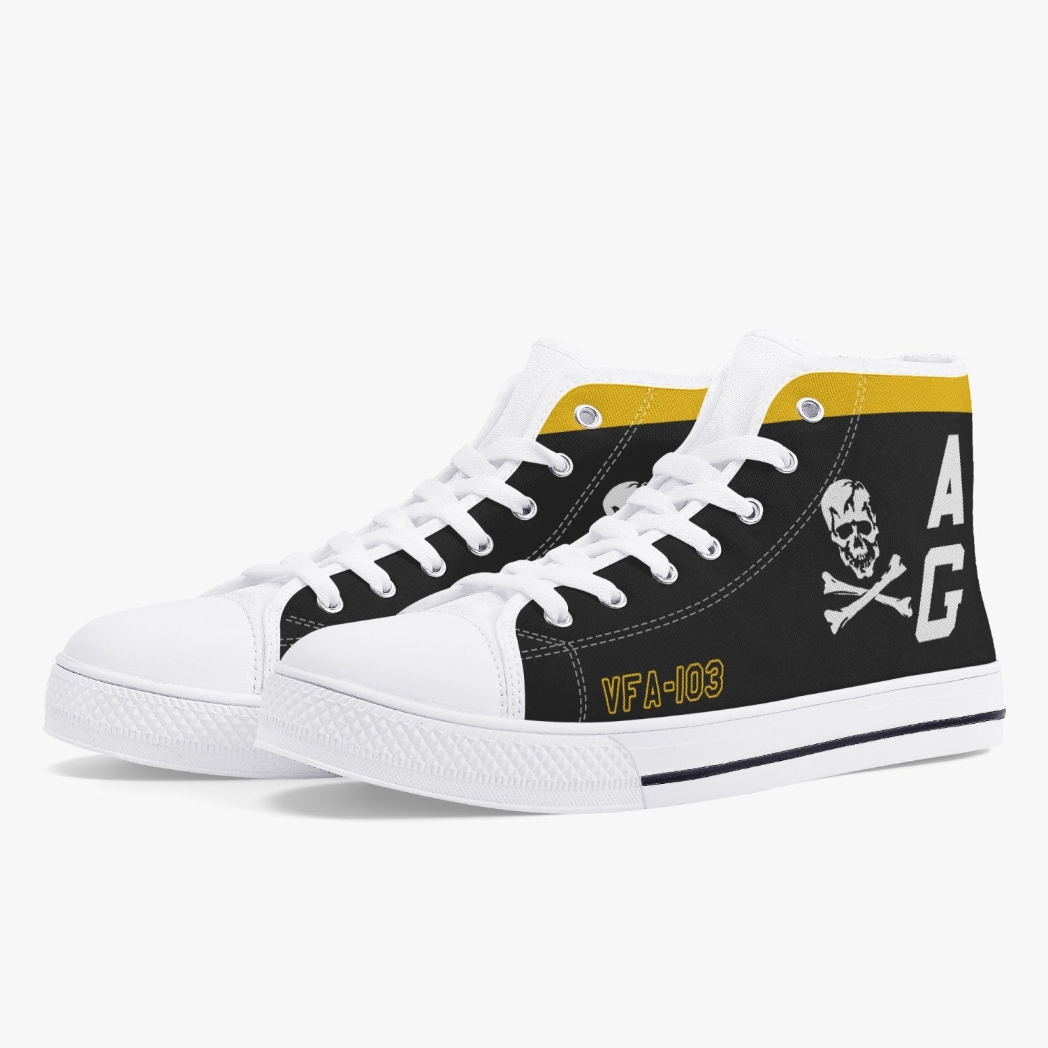 VFA-103 "Jolly Rogers" High Top Canvas Shoes - I Love a Hangar