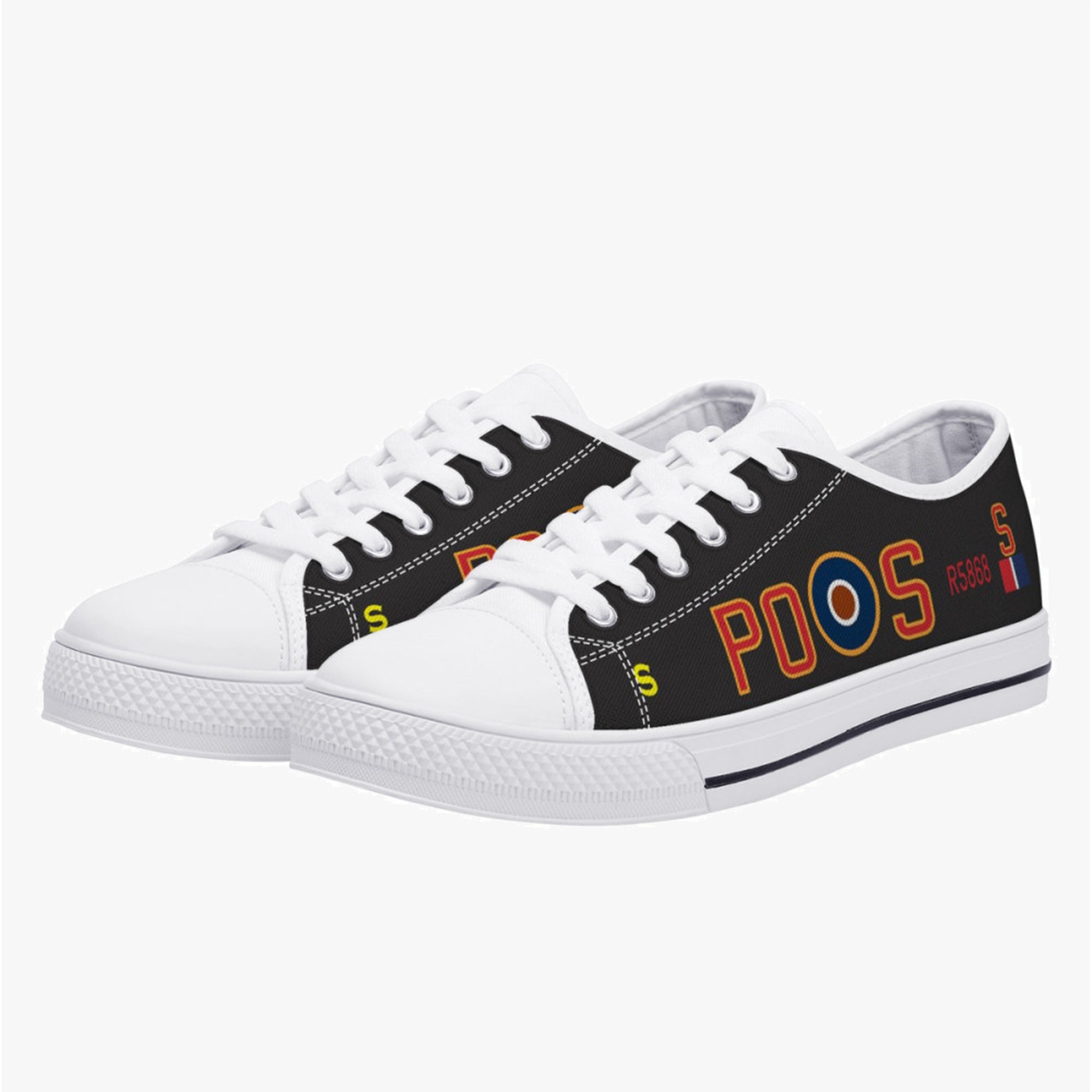 Lancaster "S for Sugar" Low Top Canvas Shoes (Black) - I Love a Hangar