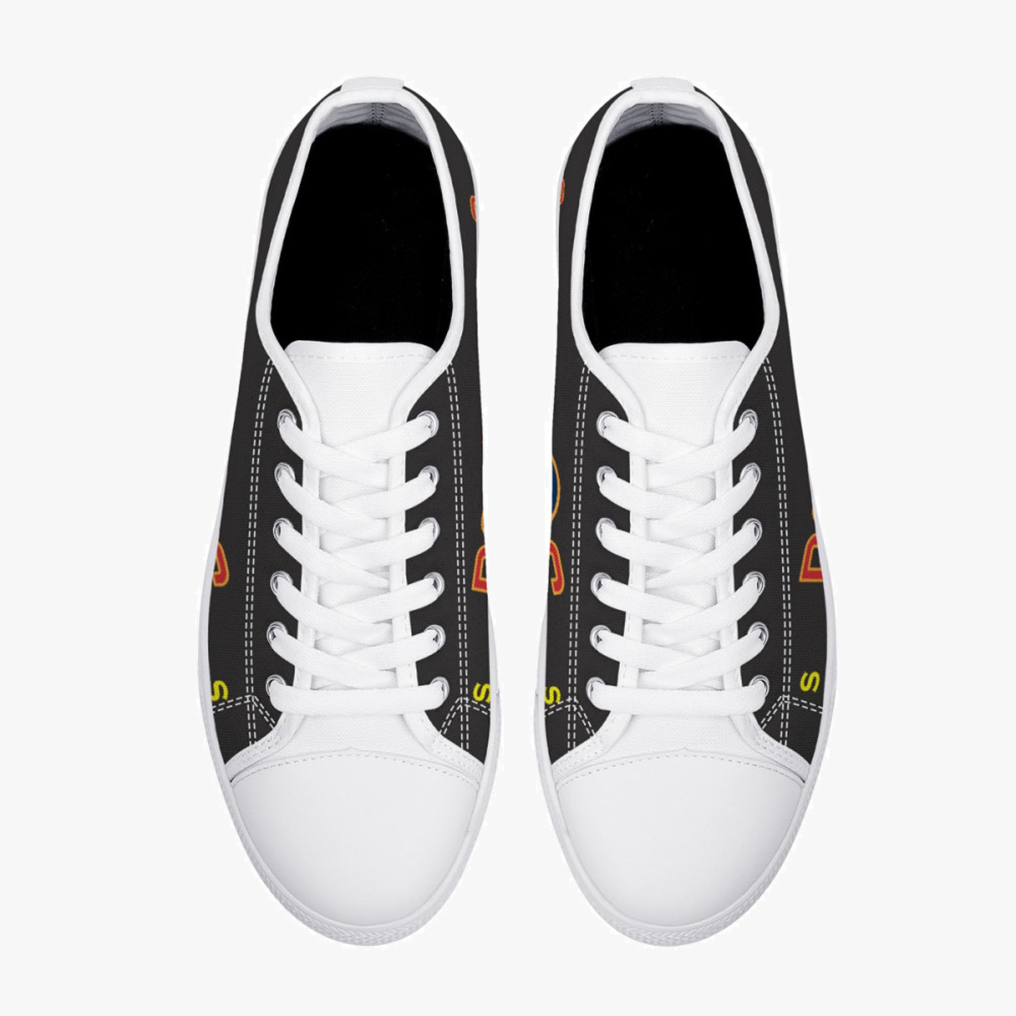 Lancaster "S for Sugar" Low Top Canvas Shoes (Black) - I Love a Hangar