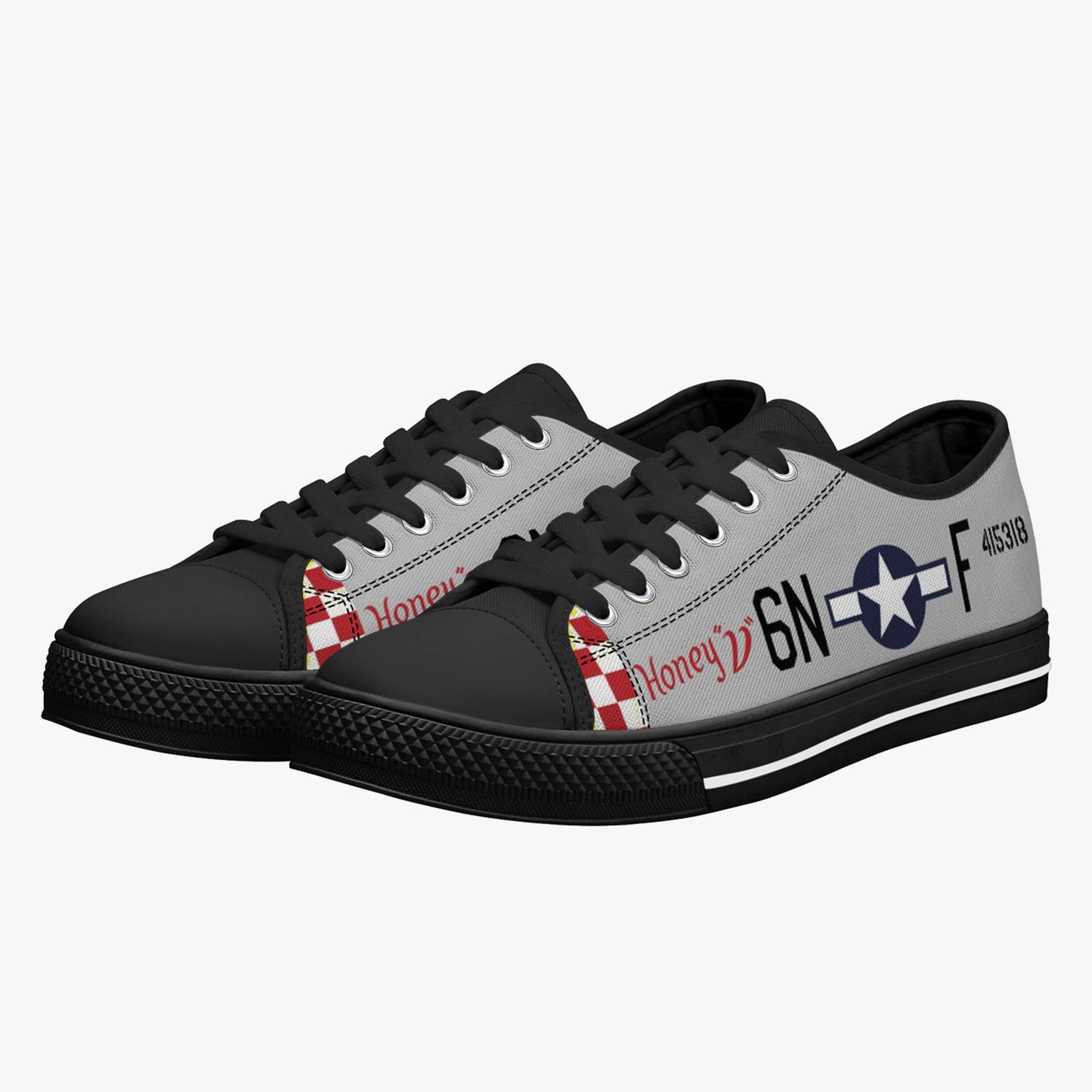 P-51 "Honey V" Low Top Canvas Shoes - I Love a Hangar