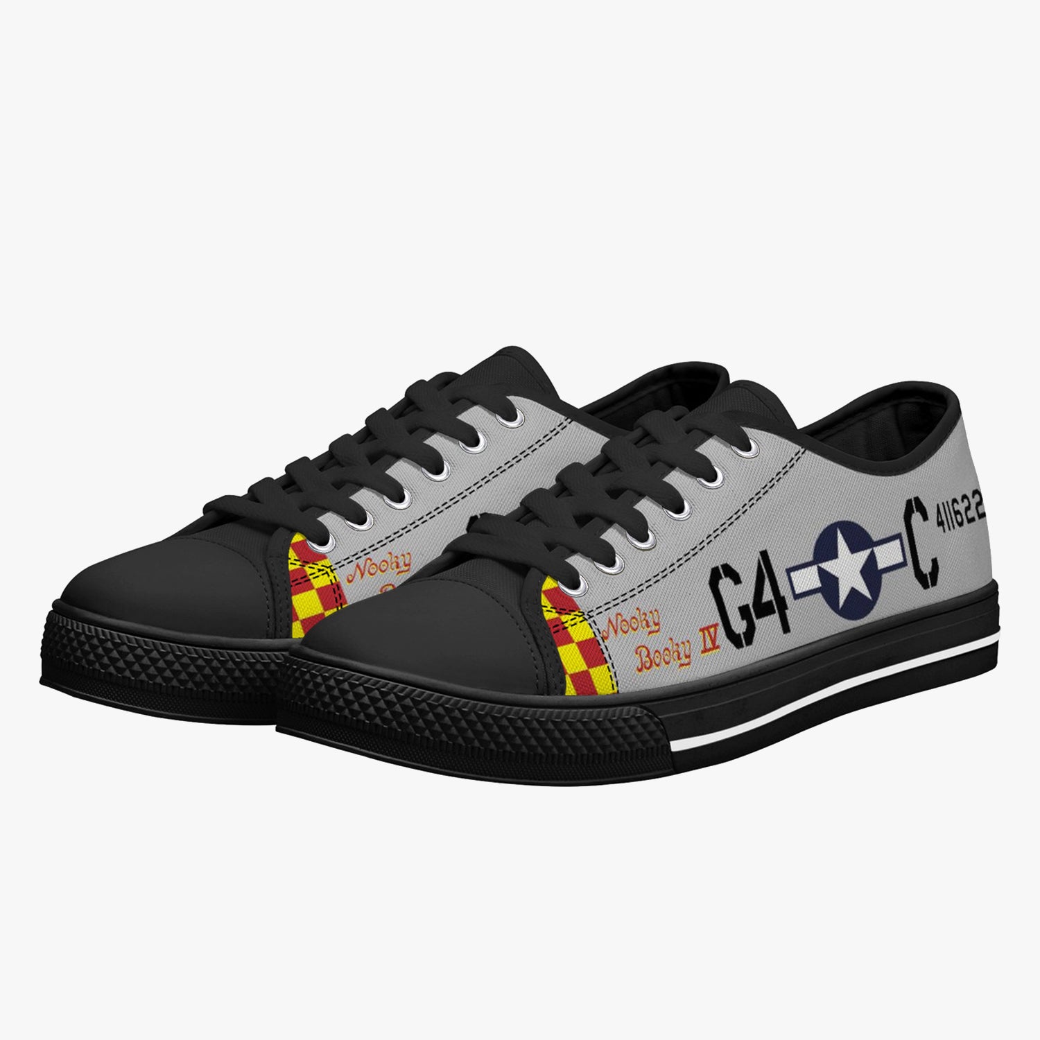 P-51 "Nooky Booky IV" Low Top Canvas Shoes - I Love a Hangar