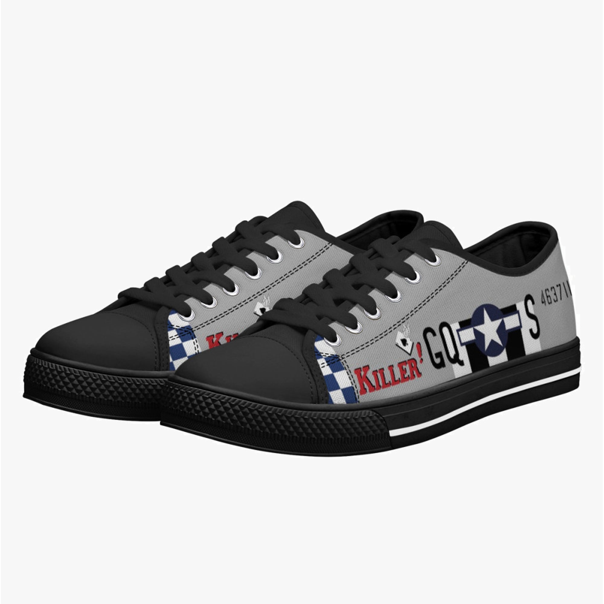 P-51 "Killer!" Low Top Canvas Shoes - I Love a Hangar