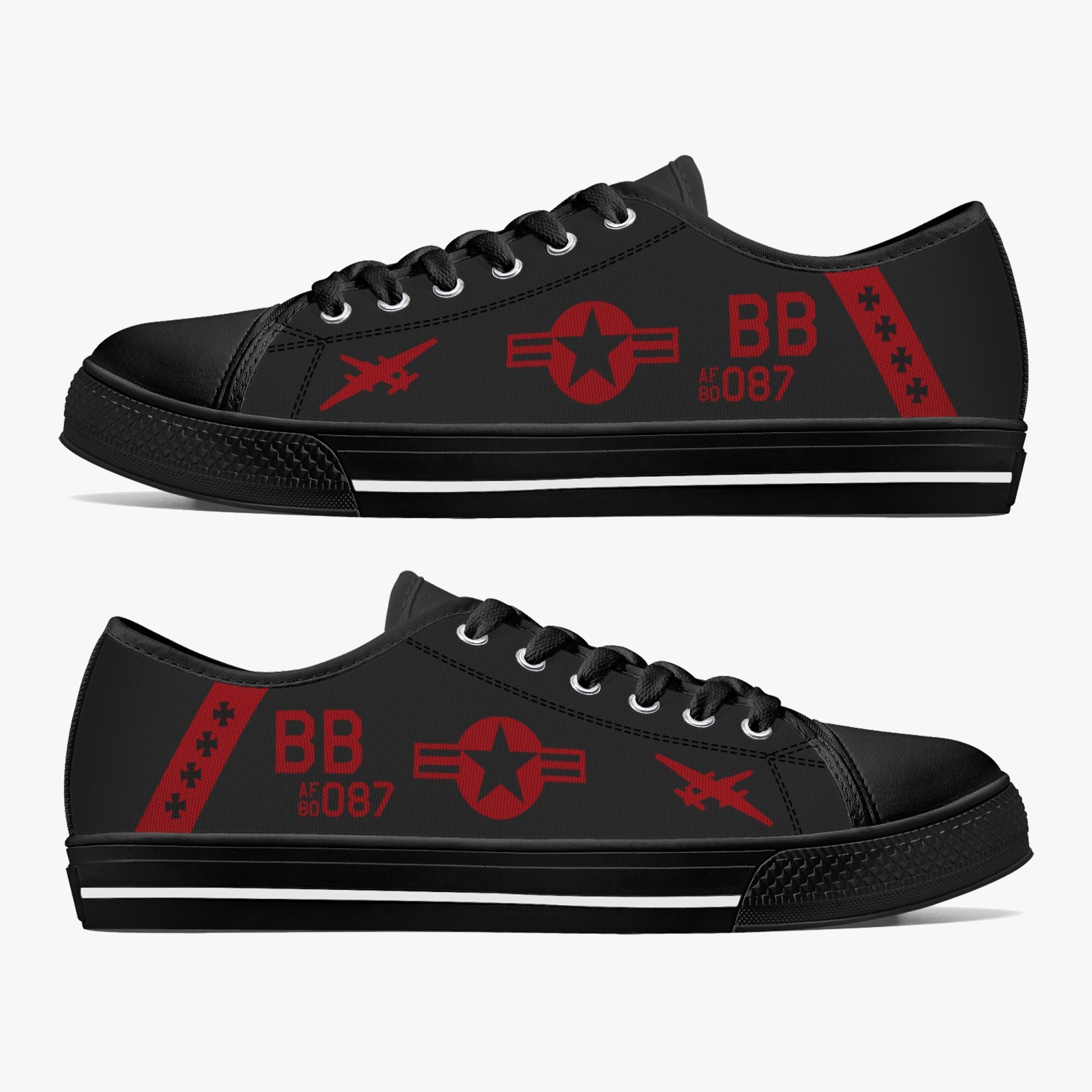 U-2 "Dragon Lady" Low Top Canvas Shoes (Custom Tail Number) - I Love a Hangar