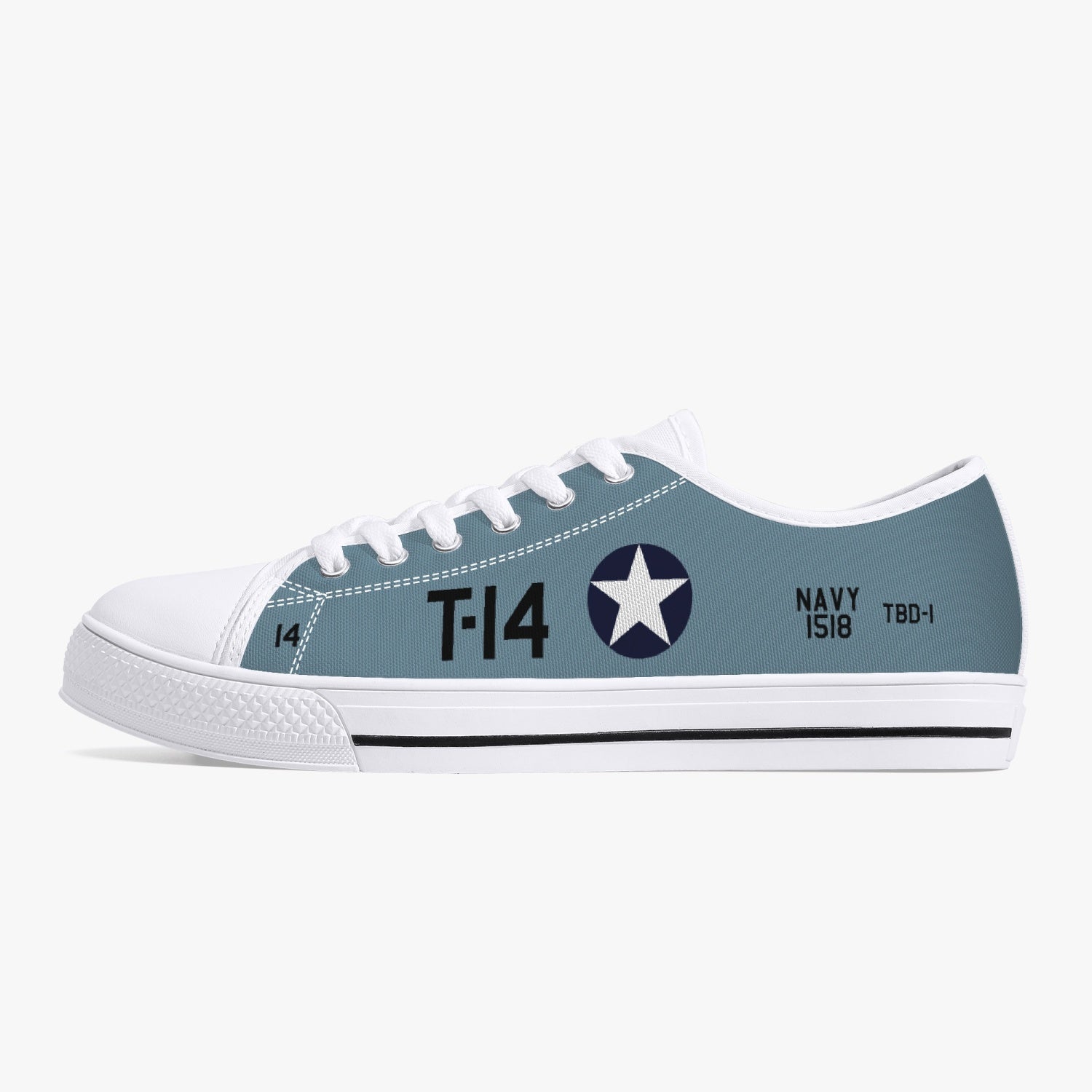 TBD-1 Devastator of Ensign George Gay Low Top Canvas Shoes - I Love a Hangar