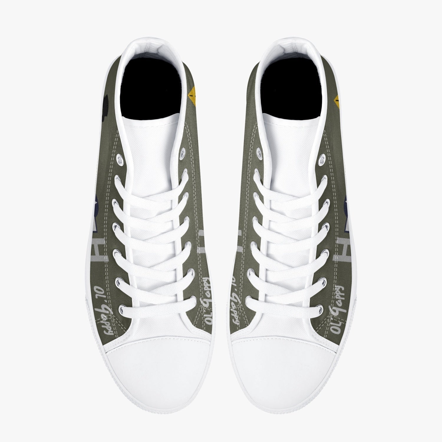 B-17 "Ol' Gappy" High Top Canvas Shoes - I Love a Hangar