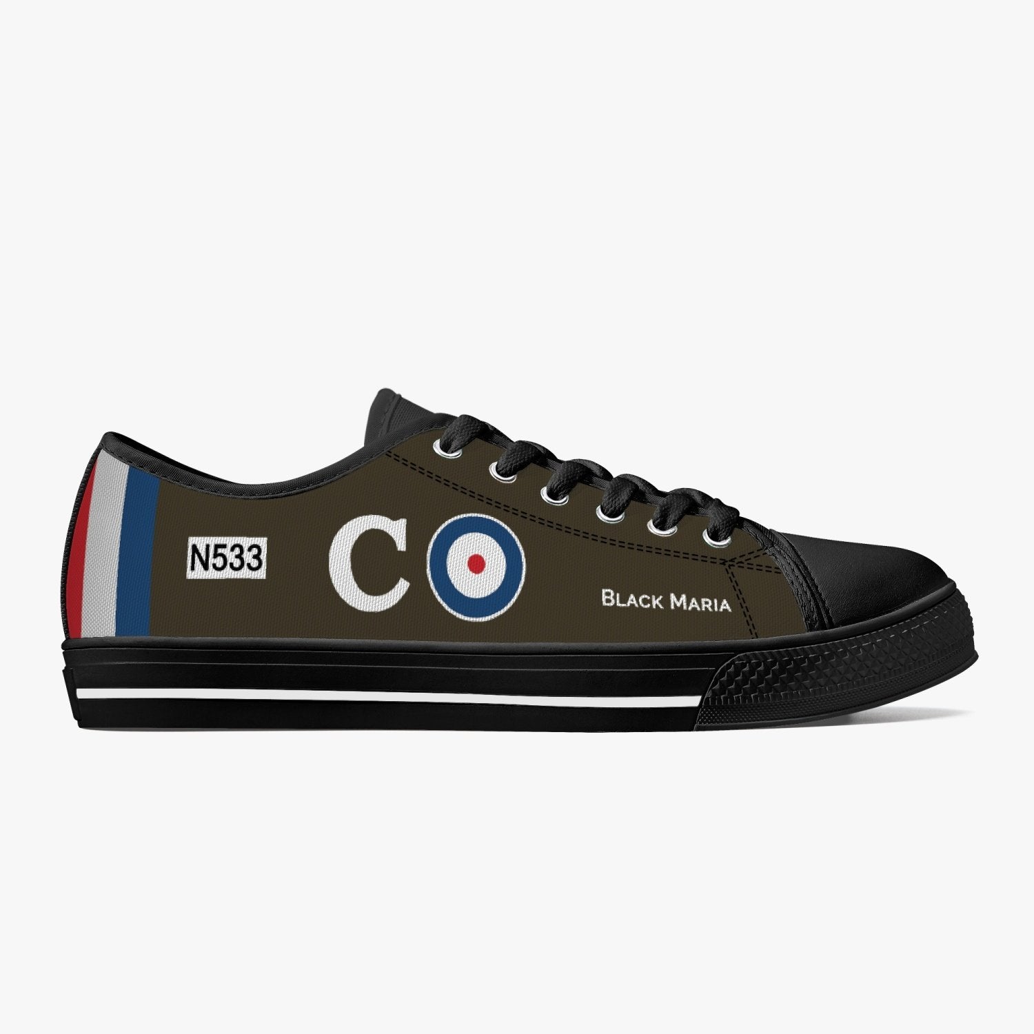 Sopwith Triplane ‘Black Maria’ Low Top Canvas Shoes - I Love a Hangar