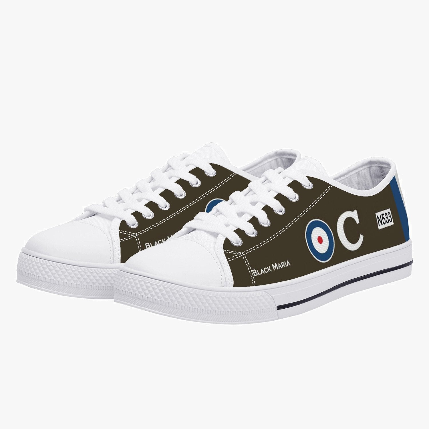Sopwith Triplane ‘Black Maria’ Low Top Canvas Shoes - I Love a Hangar